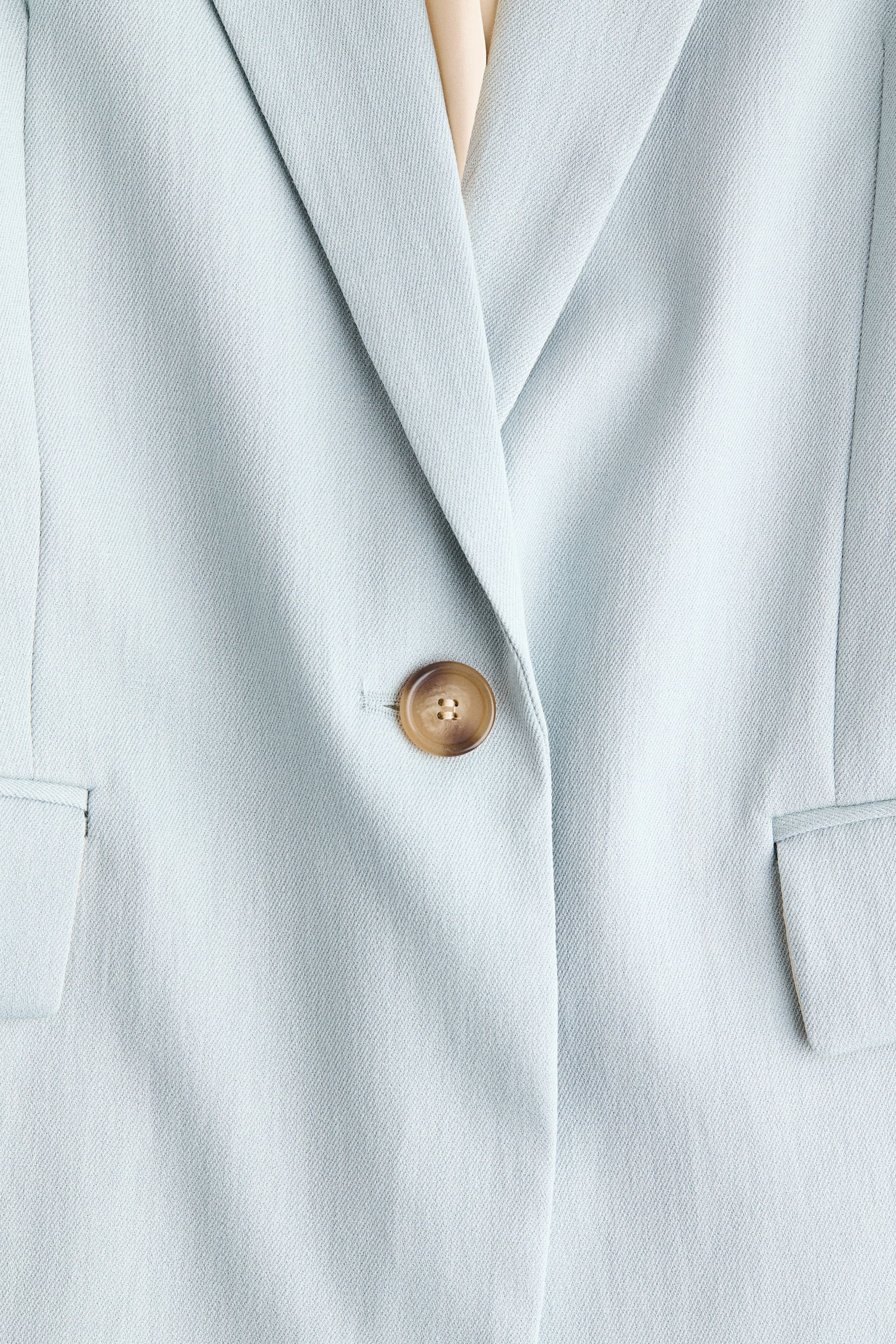 Linen-blend blazer - Light turquoise/Plum purple/Cream - 6