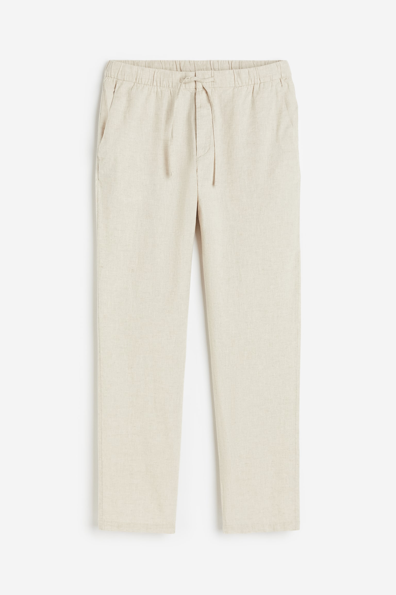 Regular Fit Linen-blend trousers - Cream/White/Navy blue/Sage green - 2