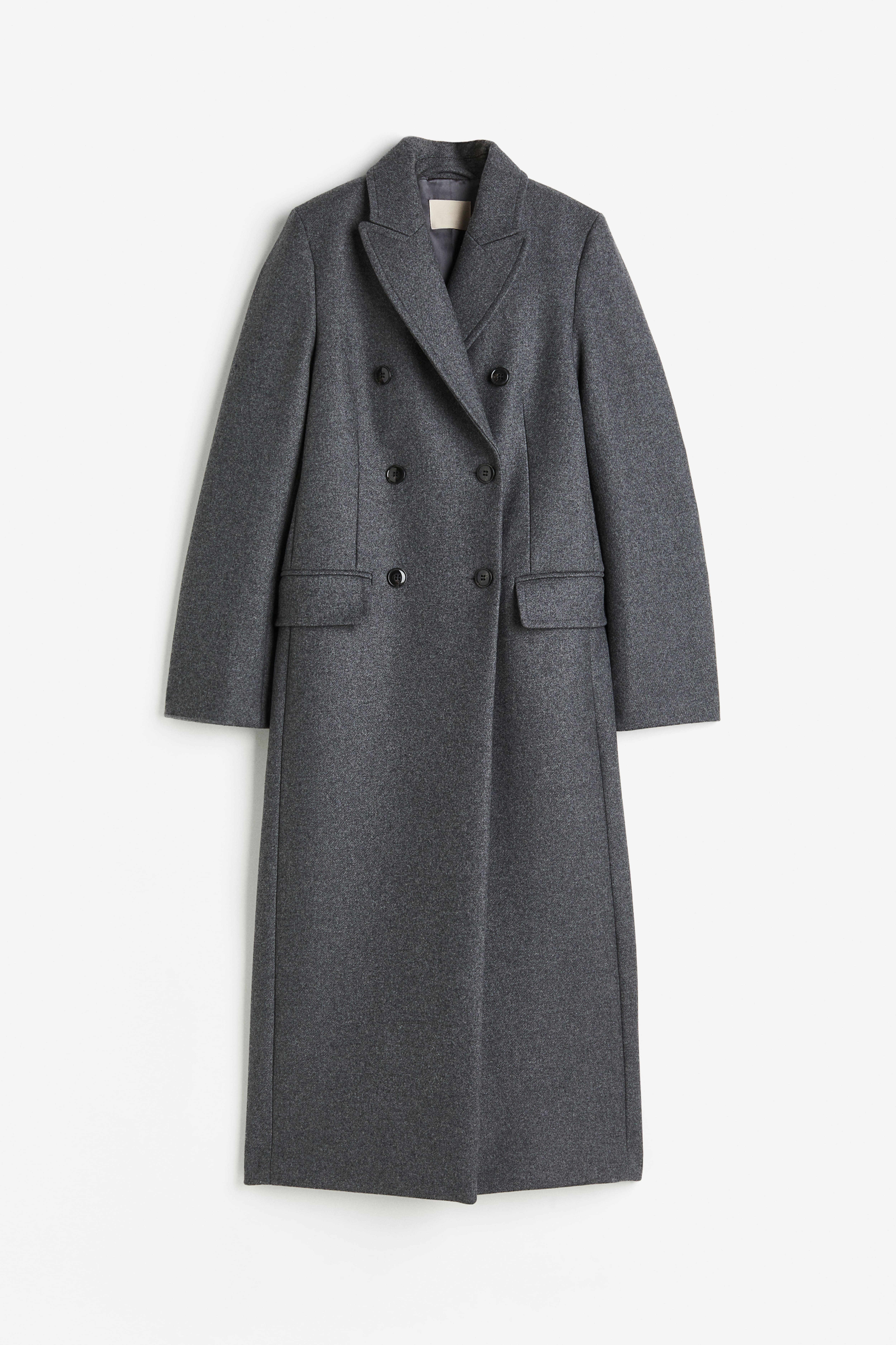 H&m long wool blend coat best sale