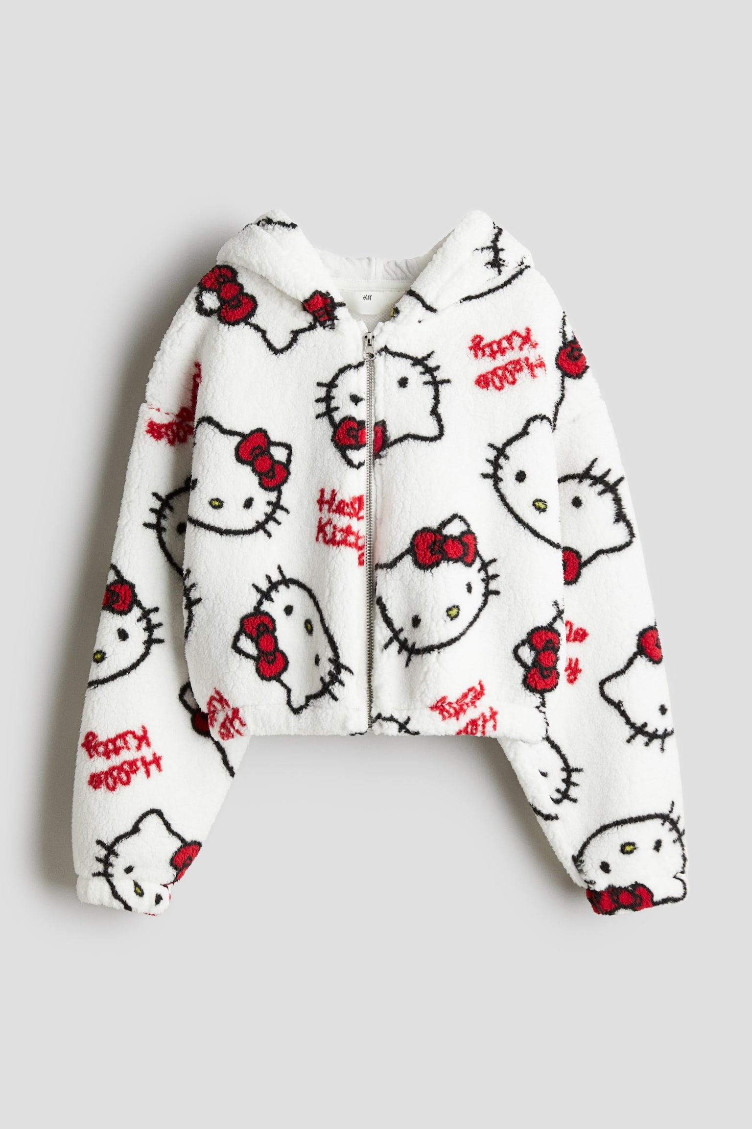 Teddy zip-through hoodie - White/Hello Kitty/Cream/Lilo & Stitch - 1