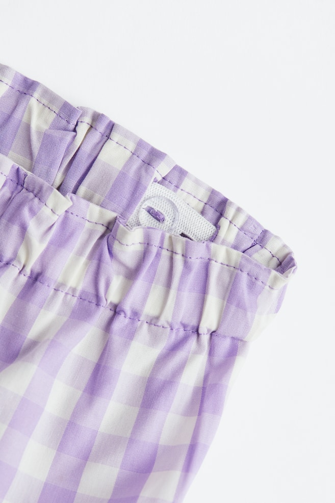 2-piece cotton set - Light purple/Checked/Anthracite grey/Blue/Floral - 2