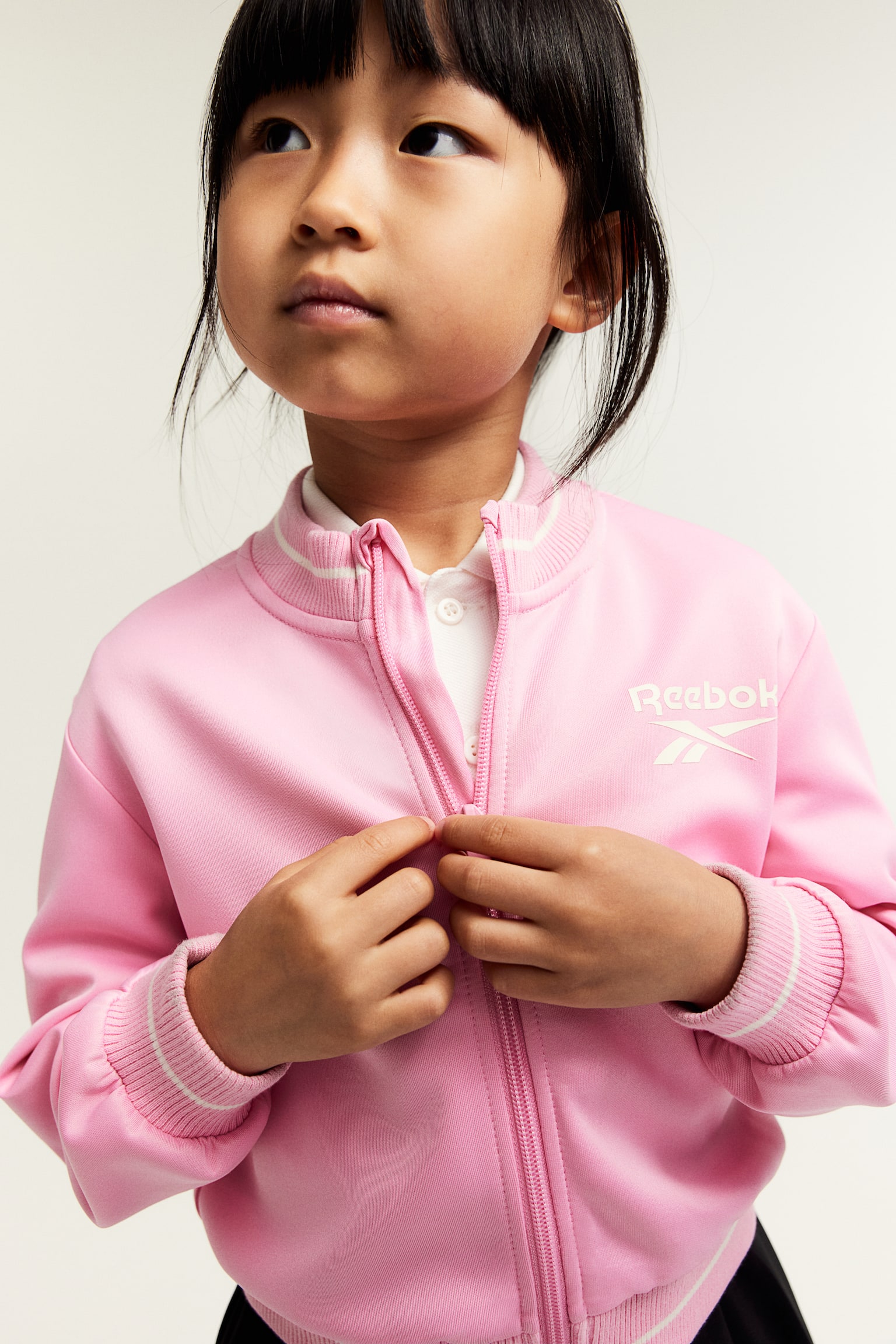 Print-motif track jacket - Pink/Reebok - 1