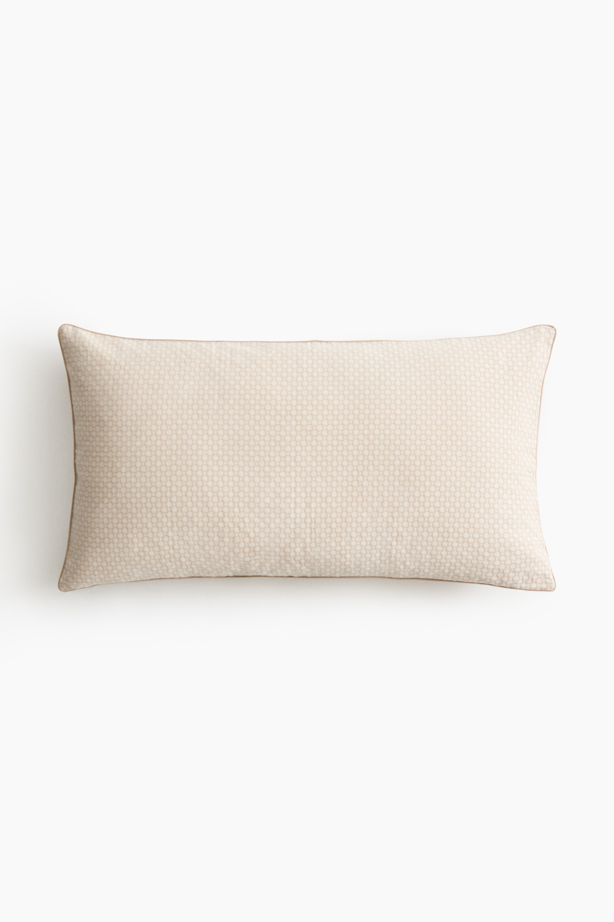 Jacquard-weave cushion cover - Light beige/Patterned