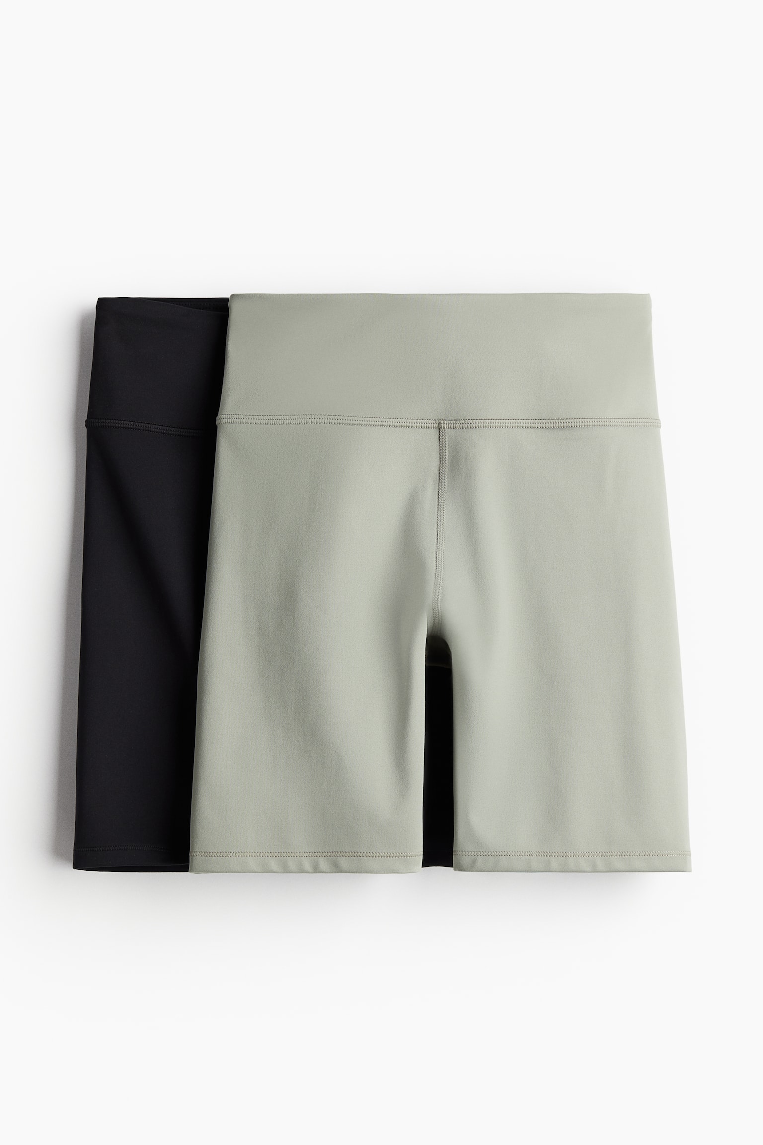 2-pack Bike Shorts In DryMove™ - Light khaki green/Black/Black - 1