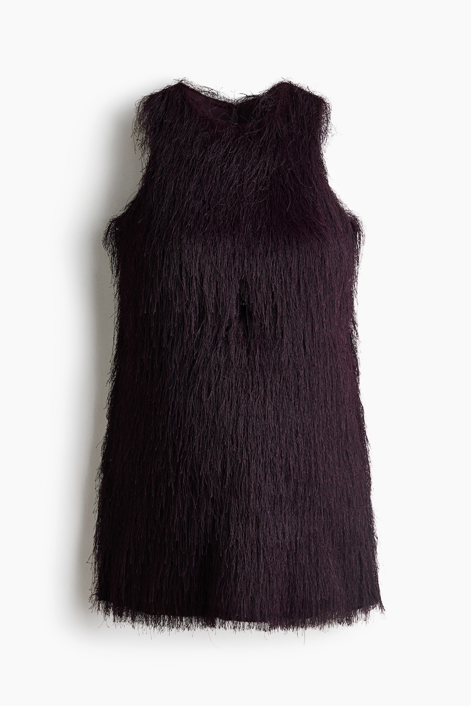 MAMA Vestido con flecos - Morado oscuro