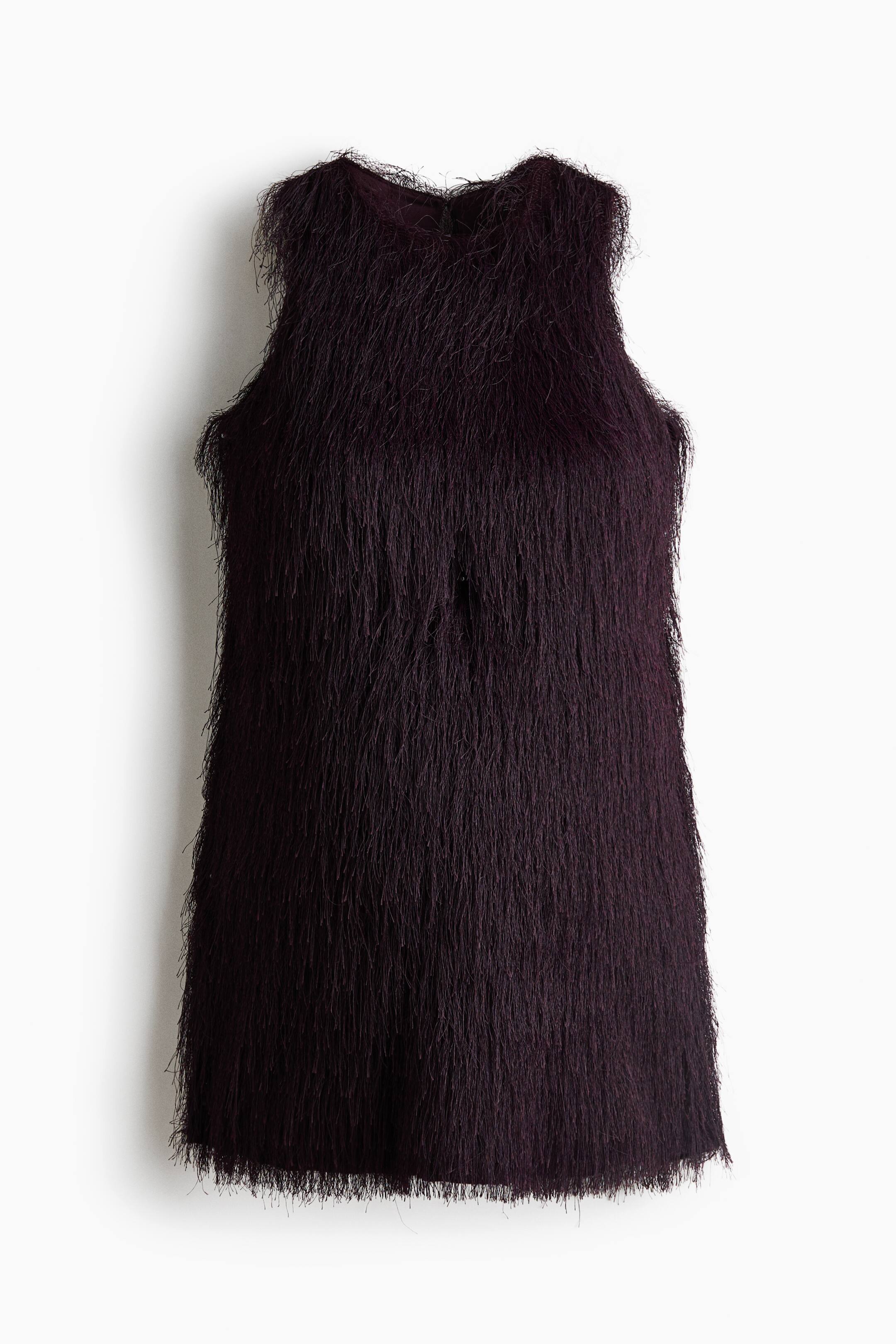 Se større billede: MAMA Kjole med flæser - Dark purple - DAME | H&M DK 1