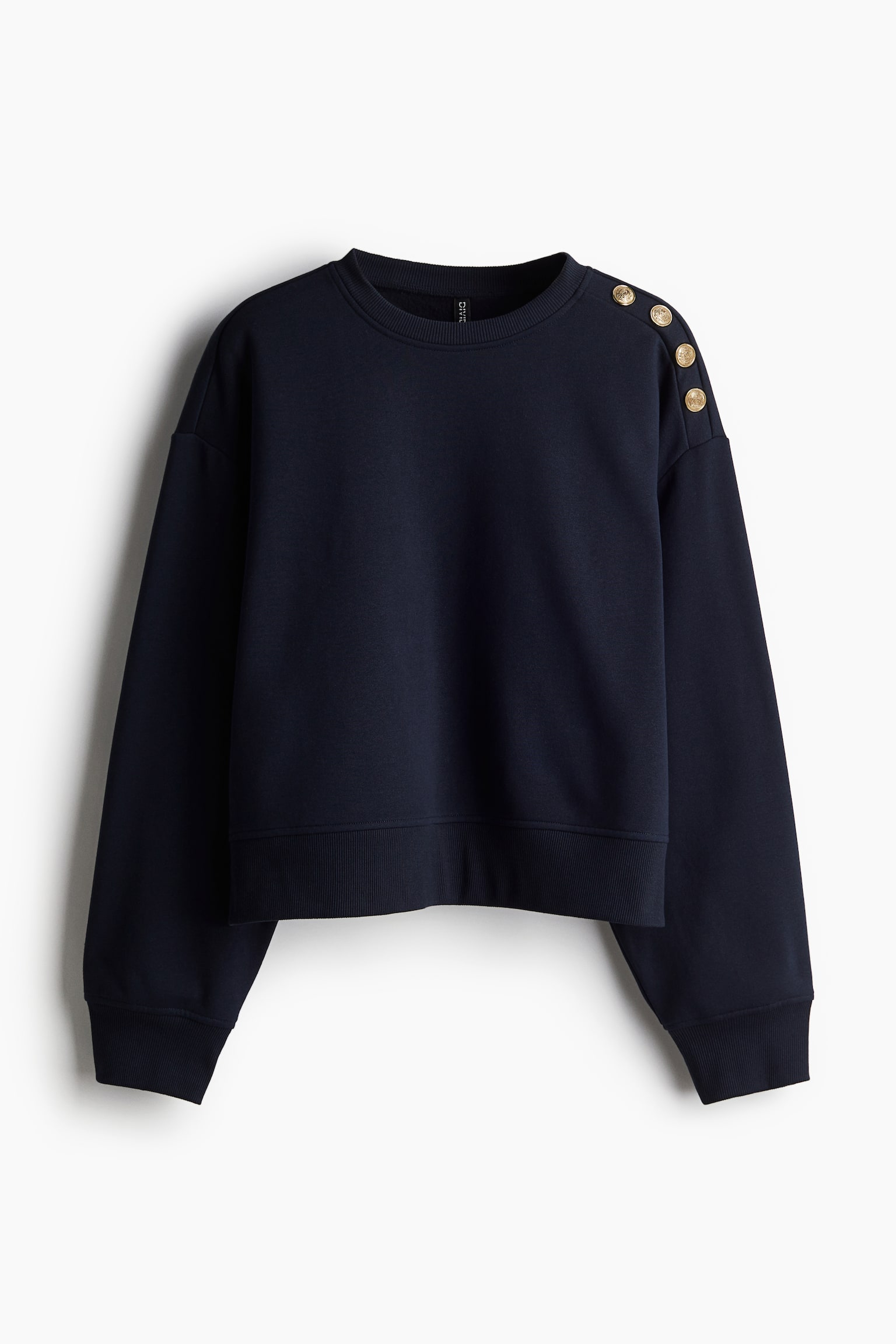 Button-detail sweatshirt - Navy blue/Light dusty pink/Black/Cream/Café de la Mairie - 2