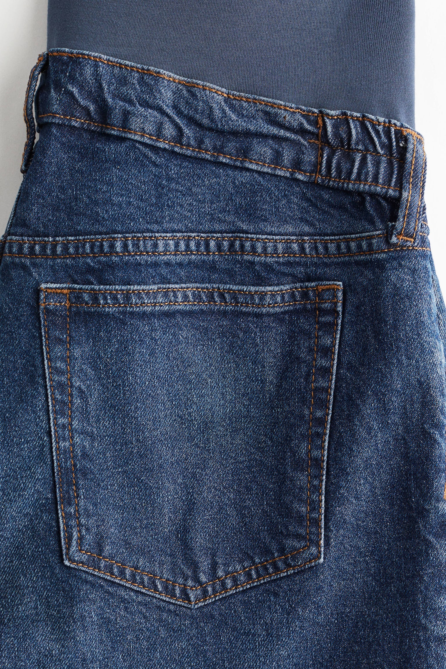 Женские джинсы H&M Mama Straight, цвет: Тёмный джинсовый синий — фото 2