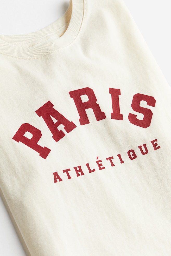 T-Shirt aus Baumwolle - Cremefarben/Paris/Cremefarben/Gestreift - 4