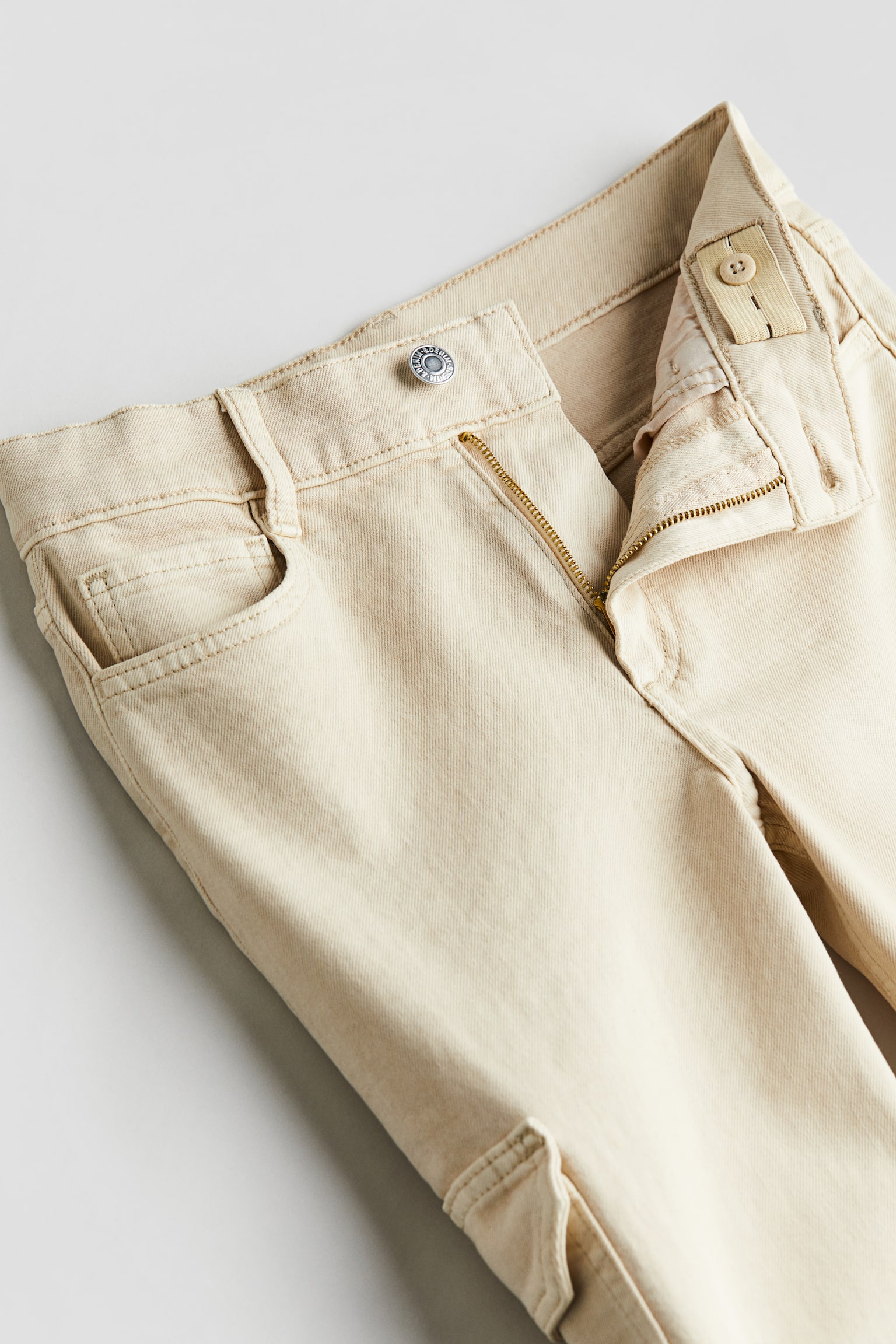 Loose Fit Wide Leg Cargo Jeans - Light beige/White/Light denim blue/Denim blue - 4