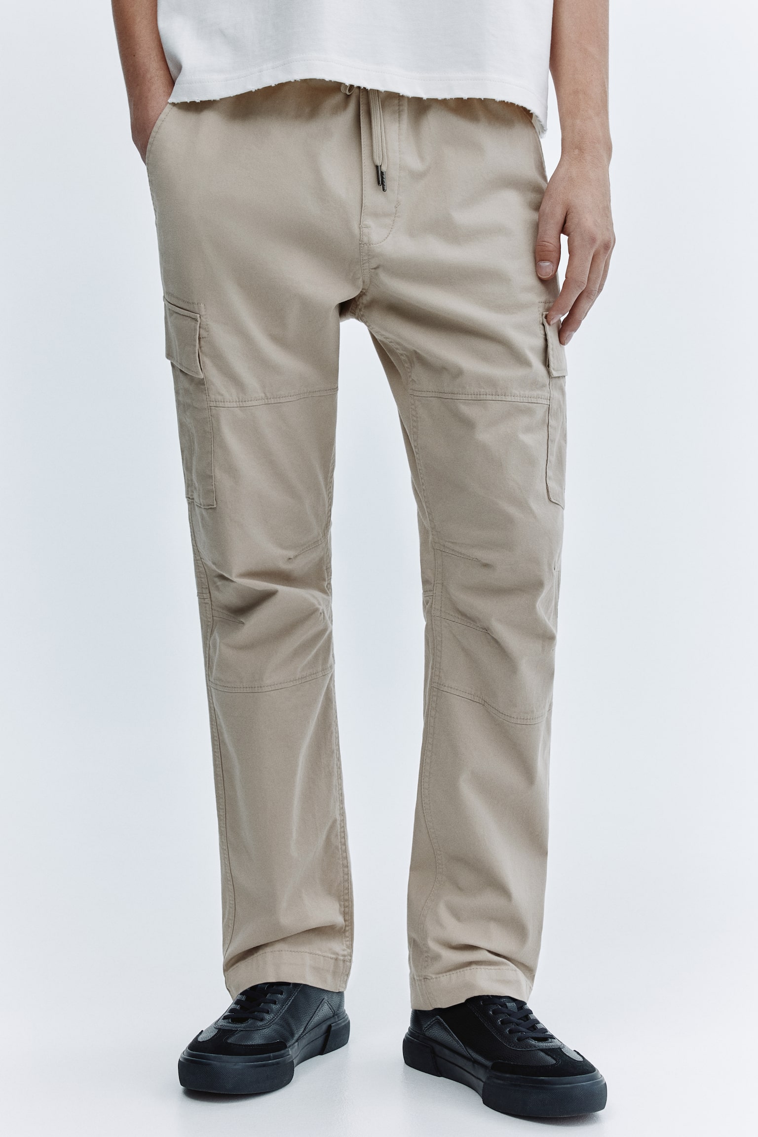 Spodnie cargo Slim Fit - Jasnobeżowy/Zieleń khaki/Ciemnoszary/Czarny/Zieleń khaki - 7