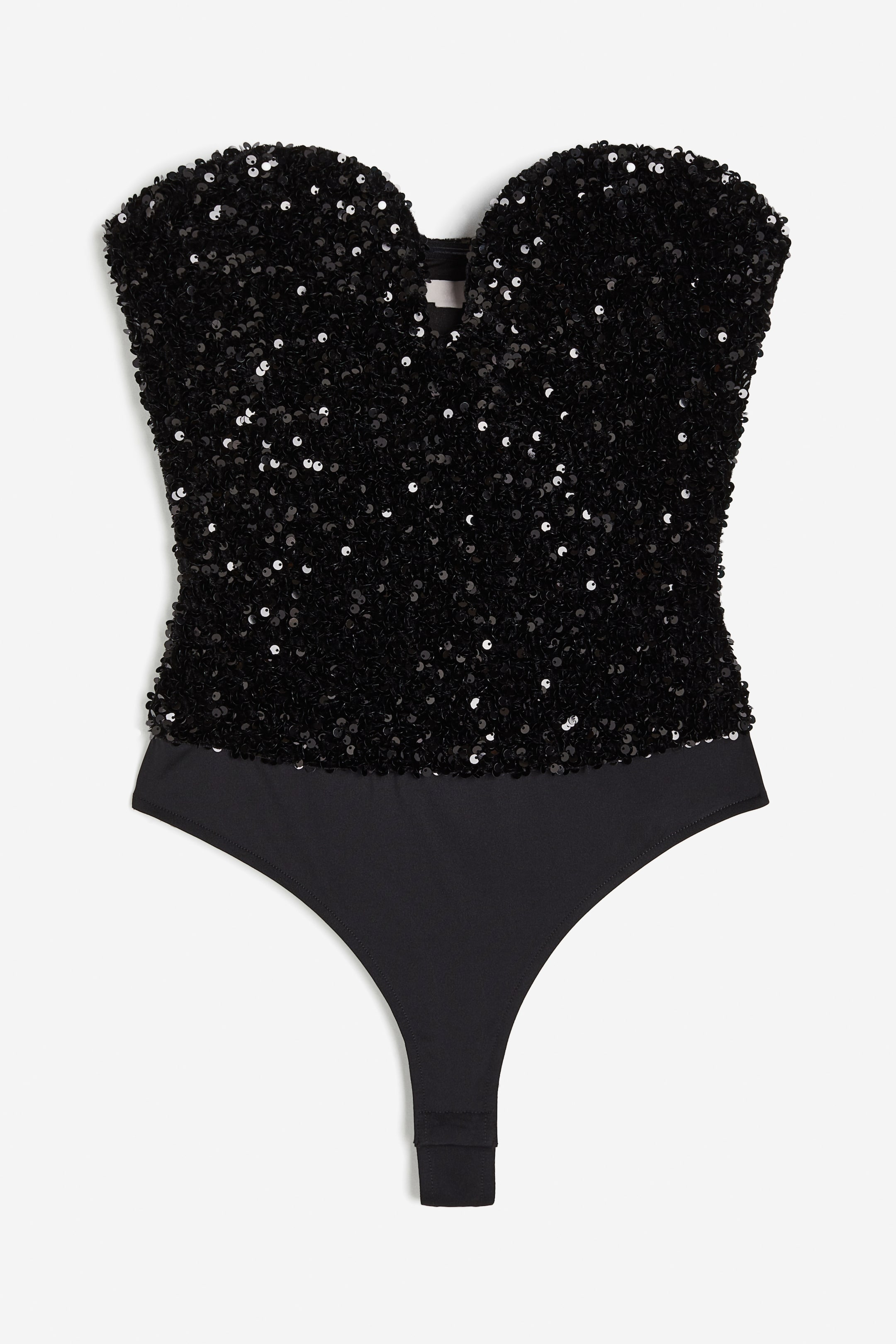 Sequined Thong Bodysuit