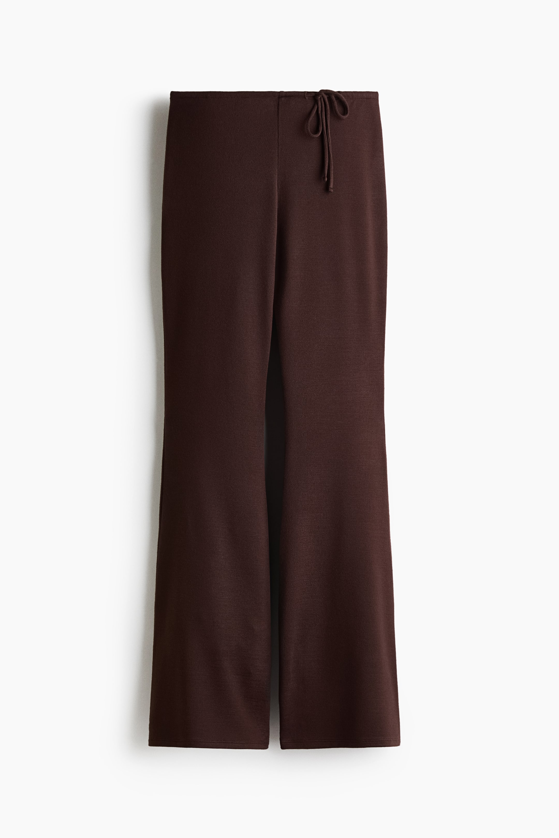 View larger image: Flared drawstring trousers - Dark brown - Ladies | H&M 1