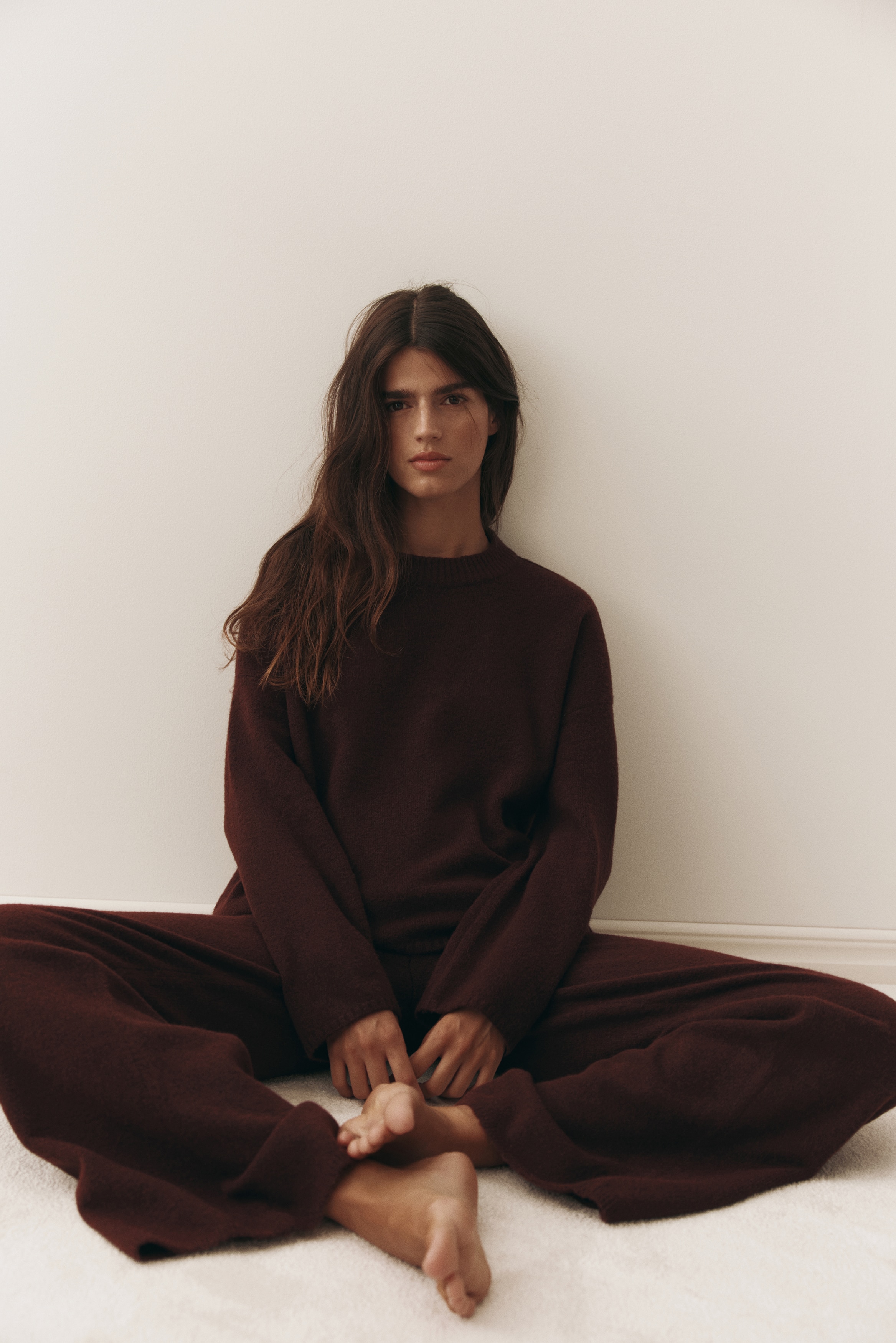 Pantaloni in maglia fine - Bordeaux/Grigio chiaro mélange/Blu navy/Beige chiaro/Marrone scuro/Beige mélange/Rosa cipria/Grigio scuro mélange/Beige chiaro mélange/Grigio chiaro mélange