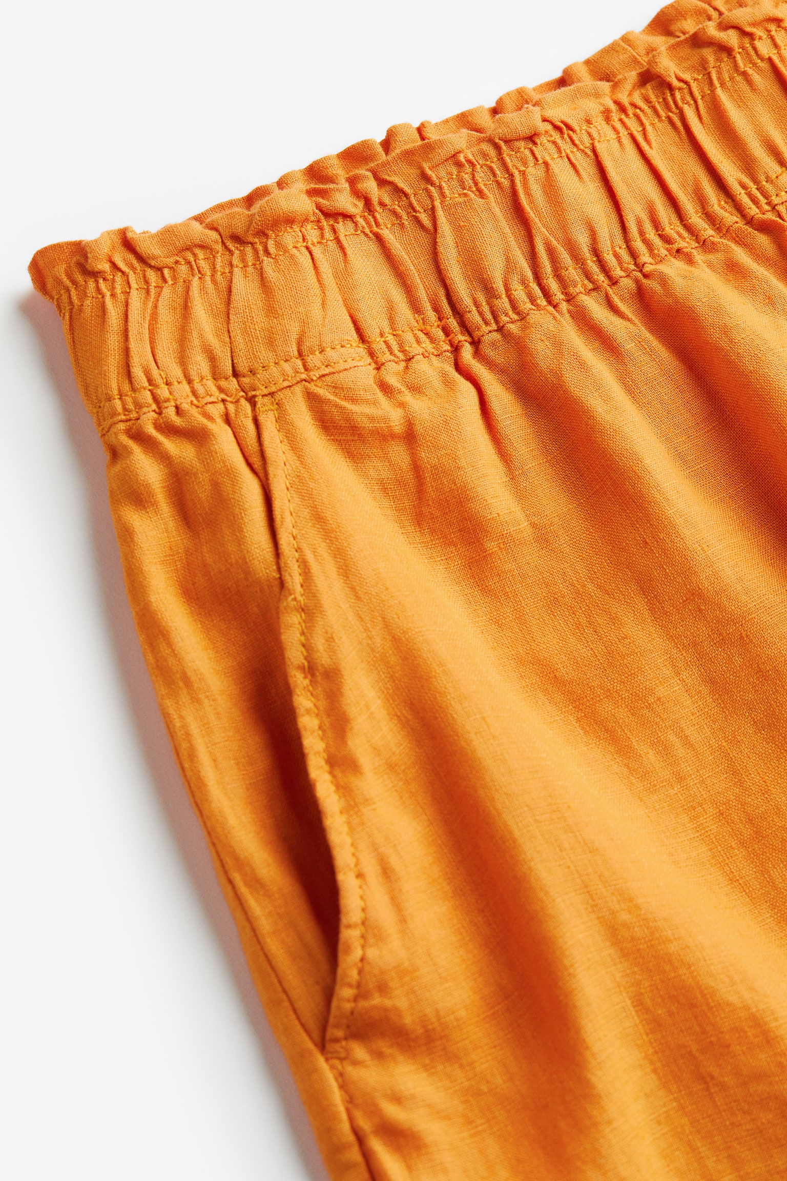 Leinenshorts - Orange/Rosa/Gestreift/Hellbeige/Olivgrün/Hellblau/Rostbraun/Schwarz/Rosa/Khakigrün/Gemustert/Hellbeige/Gestreift/Braun/Gelb/Gestreift - 2