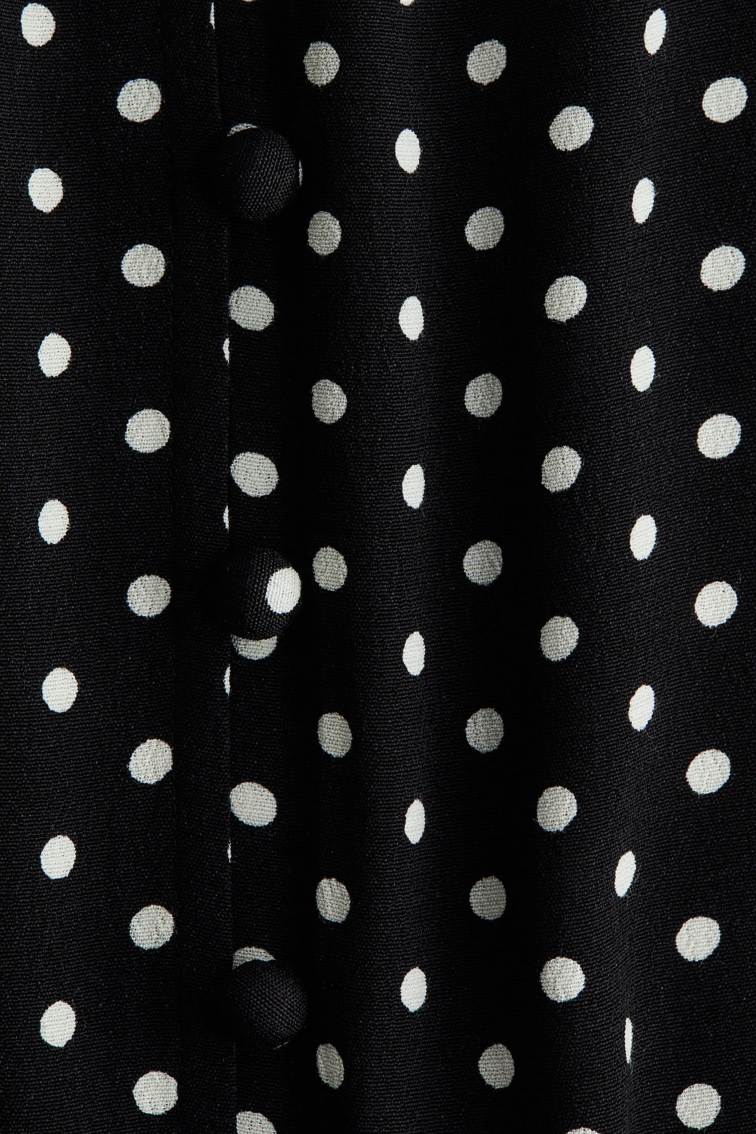 שמלת ויסקוזה עם שרוולים ארוכים - שחור/נקודות - 5