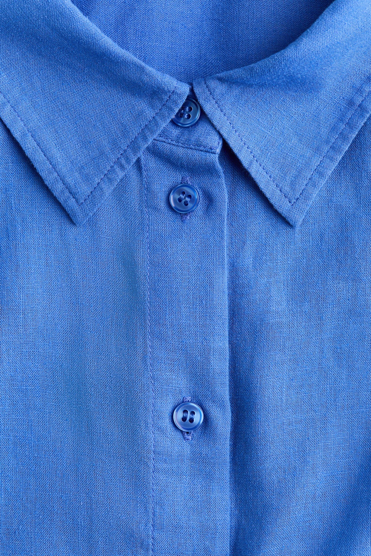 Oversized linen-blend shirt - Blue/Light pink/Blue/Striped - 6