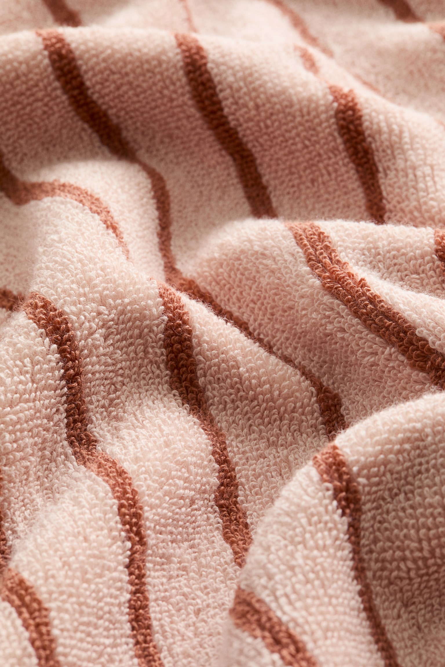 Striped bath towel - Light pink/Terracotta striped/Brown/Black striped/Light blue/Striped/Sage green/Black striped/Light beige/White/White/Black striped/Yellow/White striped - 5