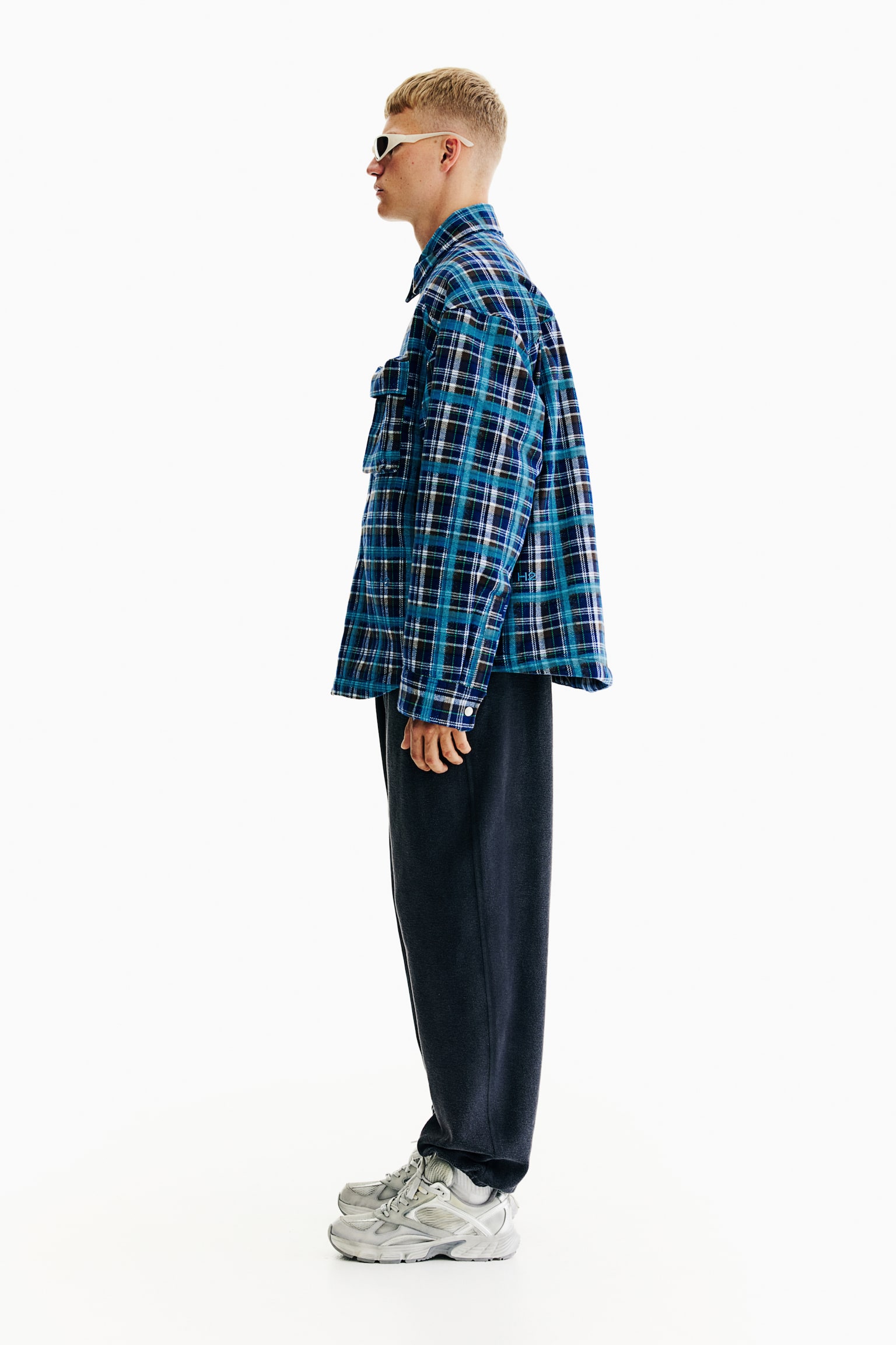 Flannel shacket - Blue/Checked - 8