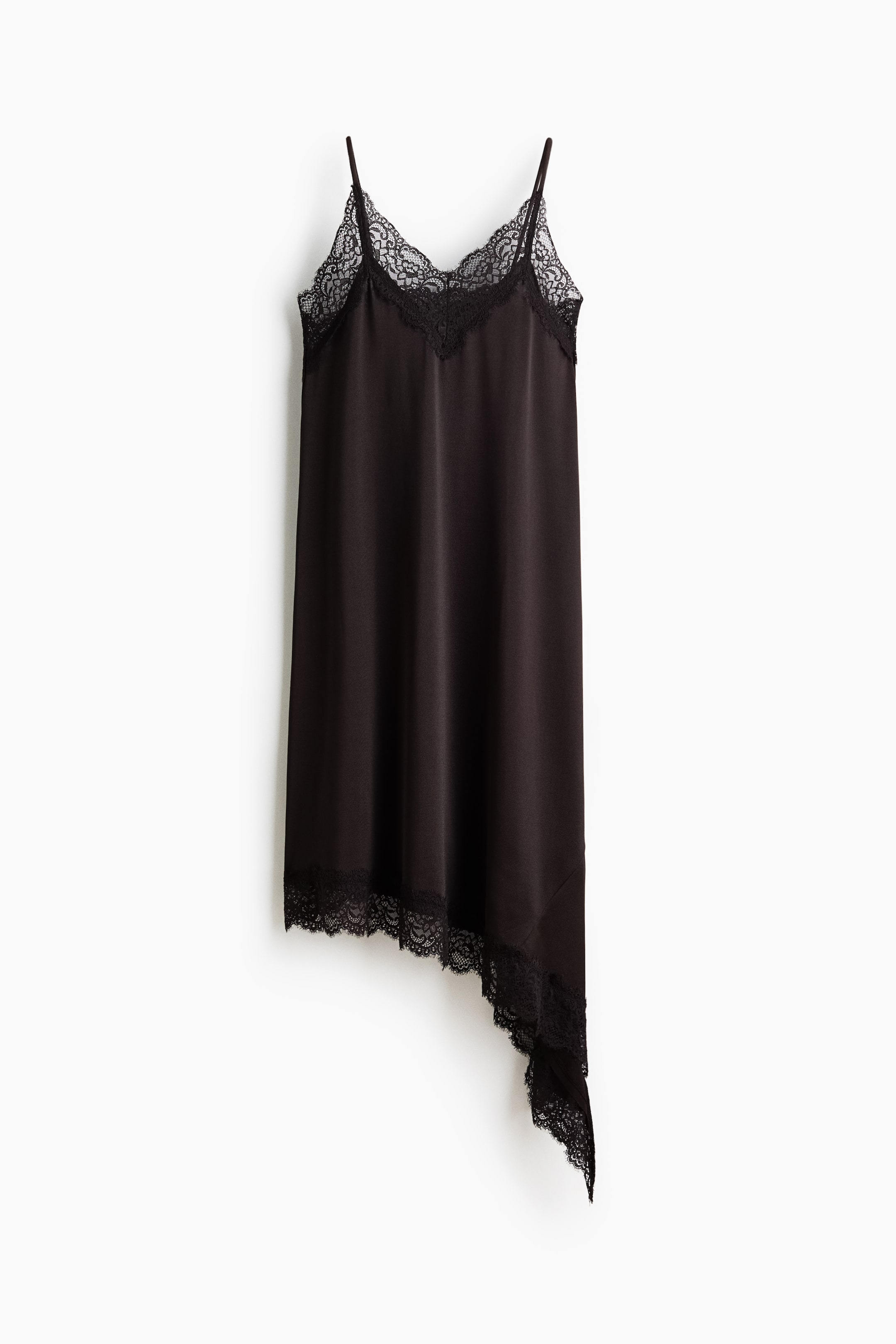 View larger image: MAMA Lace-trimmed strappy dress - Dark brown - Ladies | H&M GB 1