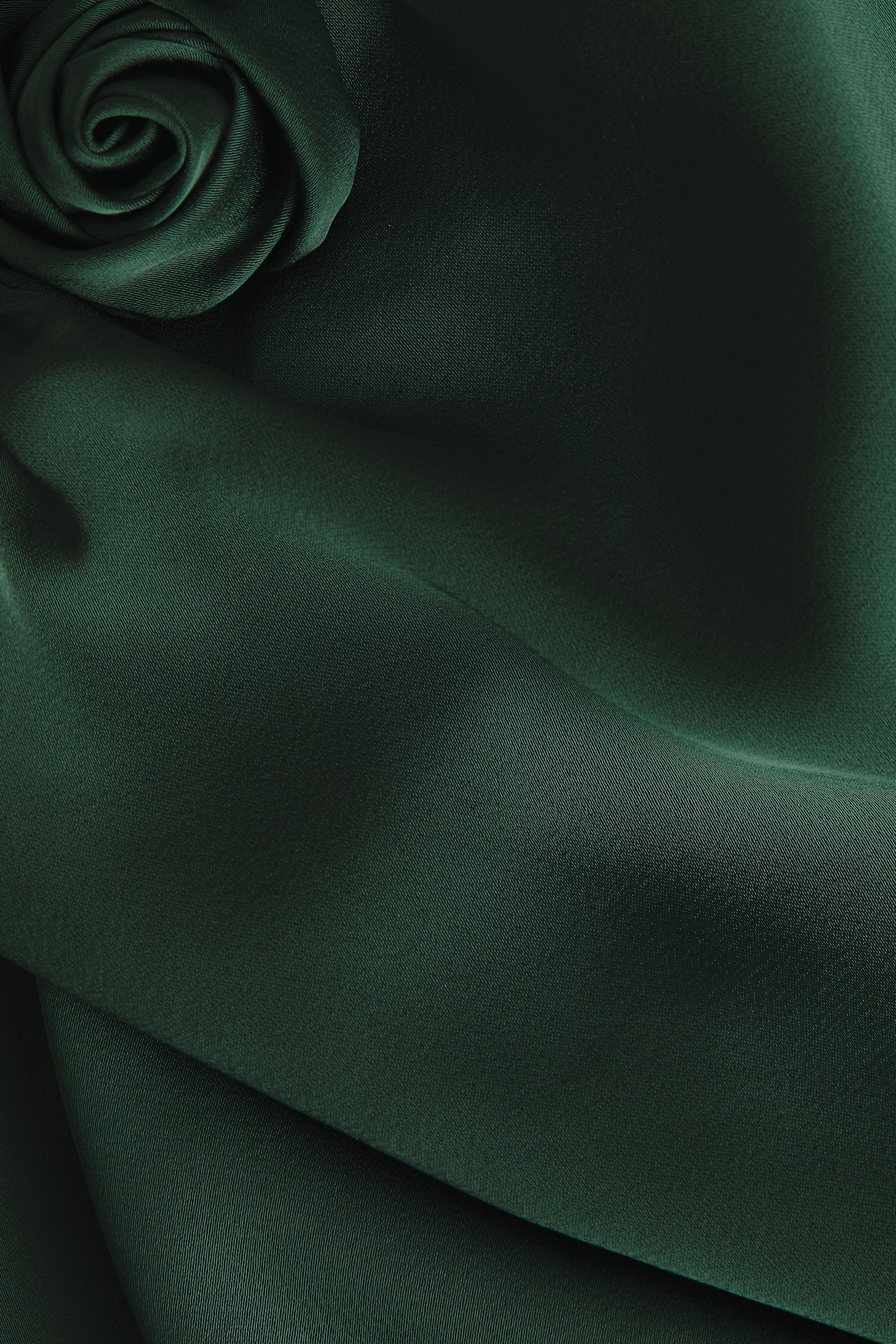 Tie-detail satin slip dress - Dark green/Powder pink/Golden olive - 6