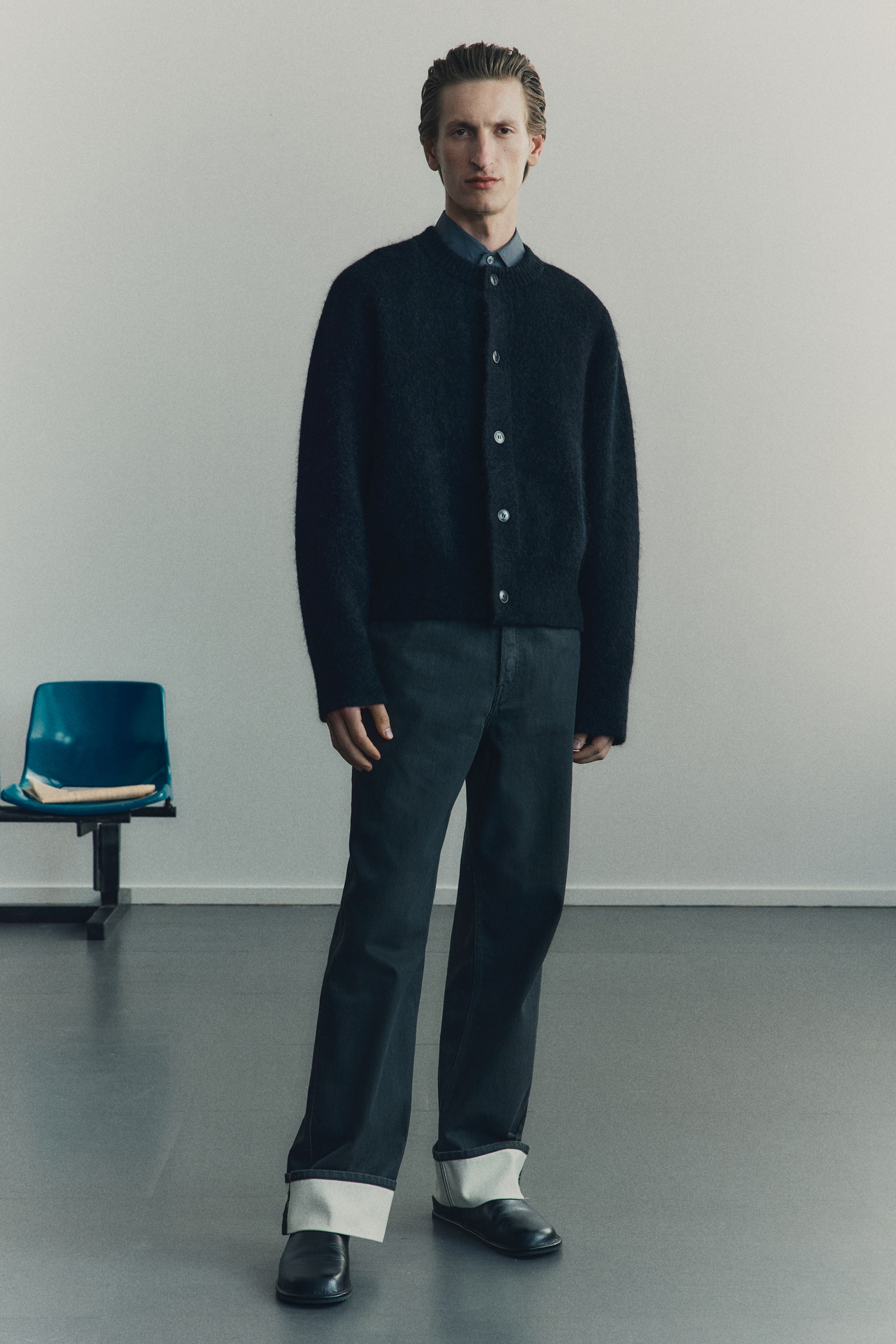 Ingrandisci l'immagine: Cardigan in misto mohair Relaxed Fit - Nero - UOMO | H&M CH 3