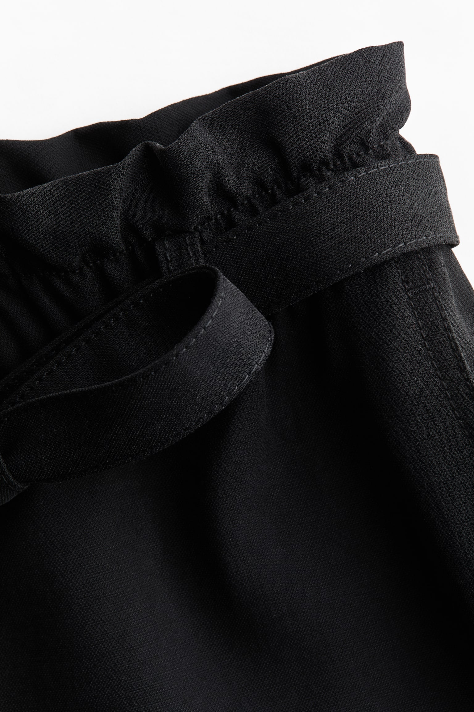 Женские брюки H&M Tie-Belt Barrel-Leg, цвет: Чёрный — фото 6