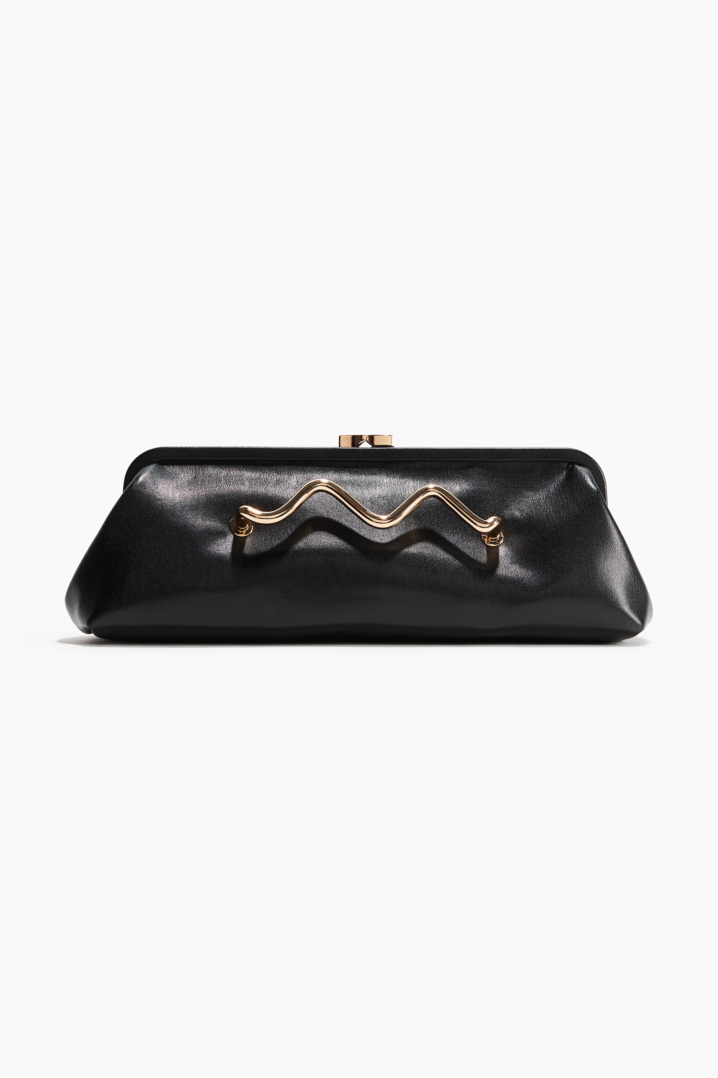 Metal-detail clutch - Black