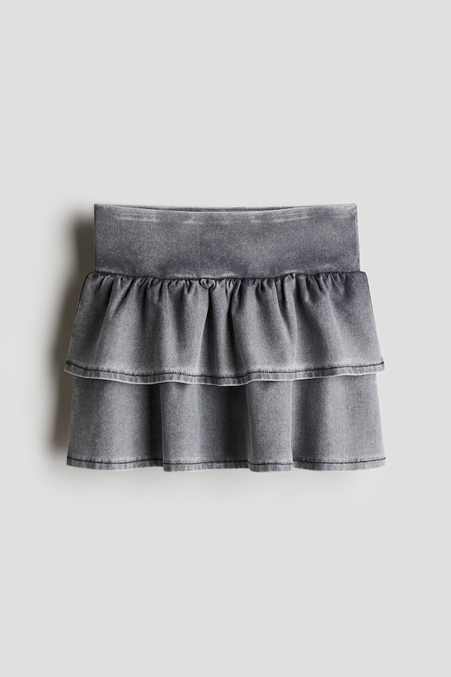 Denim-look skirt - Grey - 1