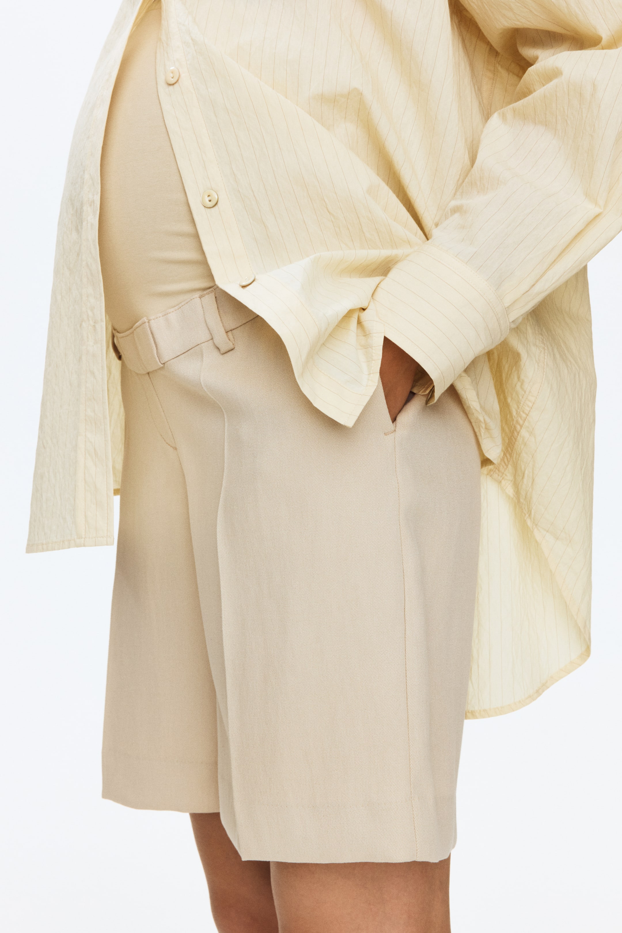 MAMA Linen-Blend Bermuda Shorts