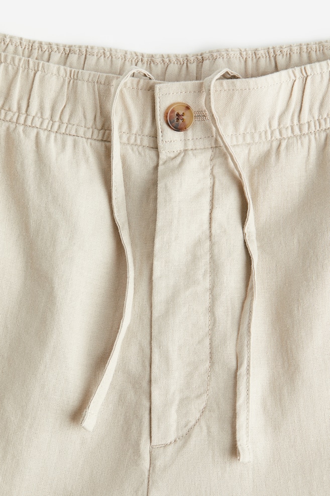 Regular Fit Linen-mix trousers - Light beige/Light green-beige/Light grey/White/dc/dc - 4