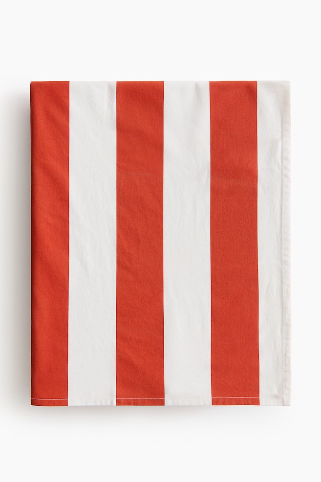 Striped Cotton Tablecloth - Bright red/striped/Dark green/striped/Blue/striped/Dark beige/striped - 1