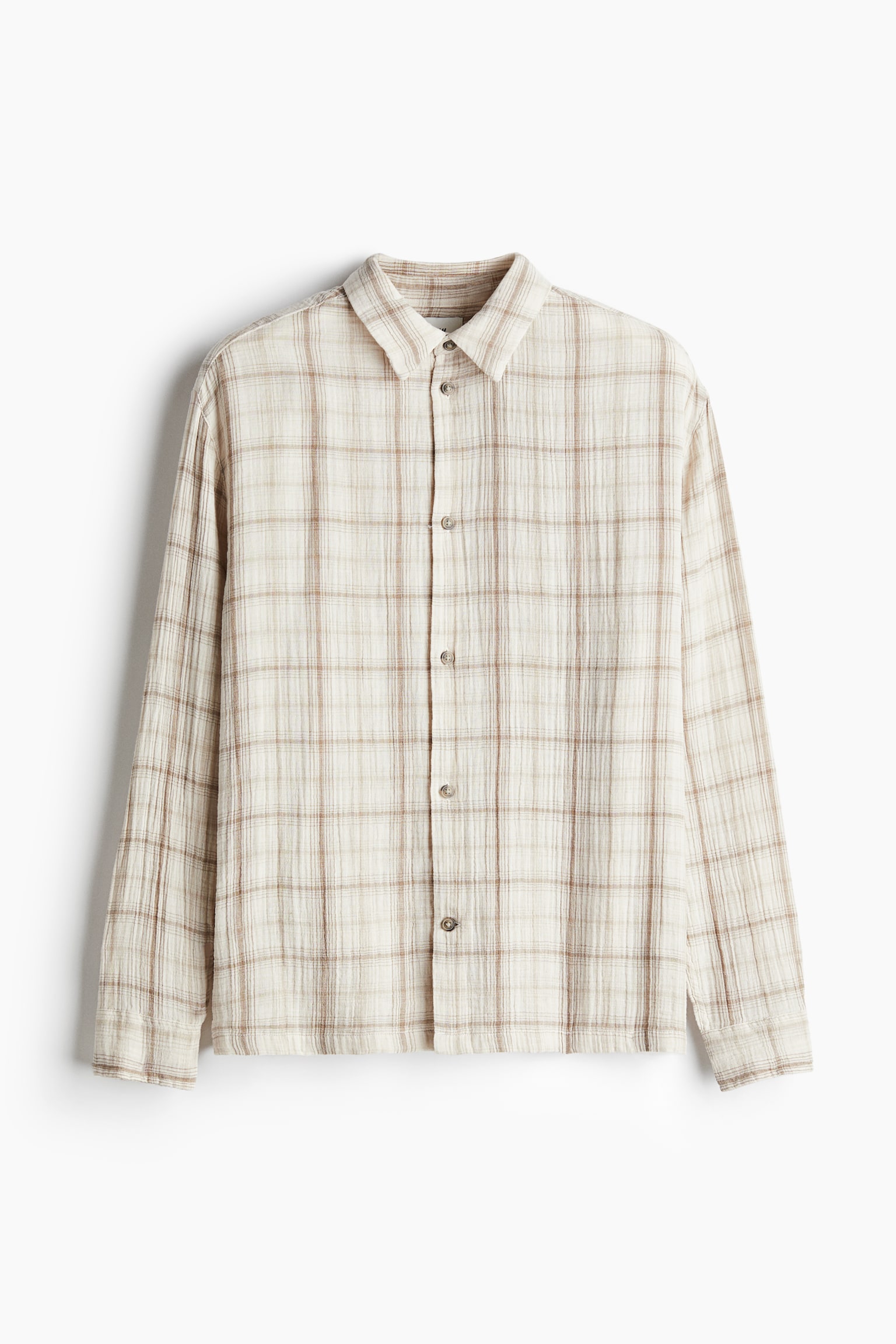 Regular Fit shirt - Light beige/Checked/Dark greige/Checked/Cream/Navy blue - 2