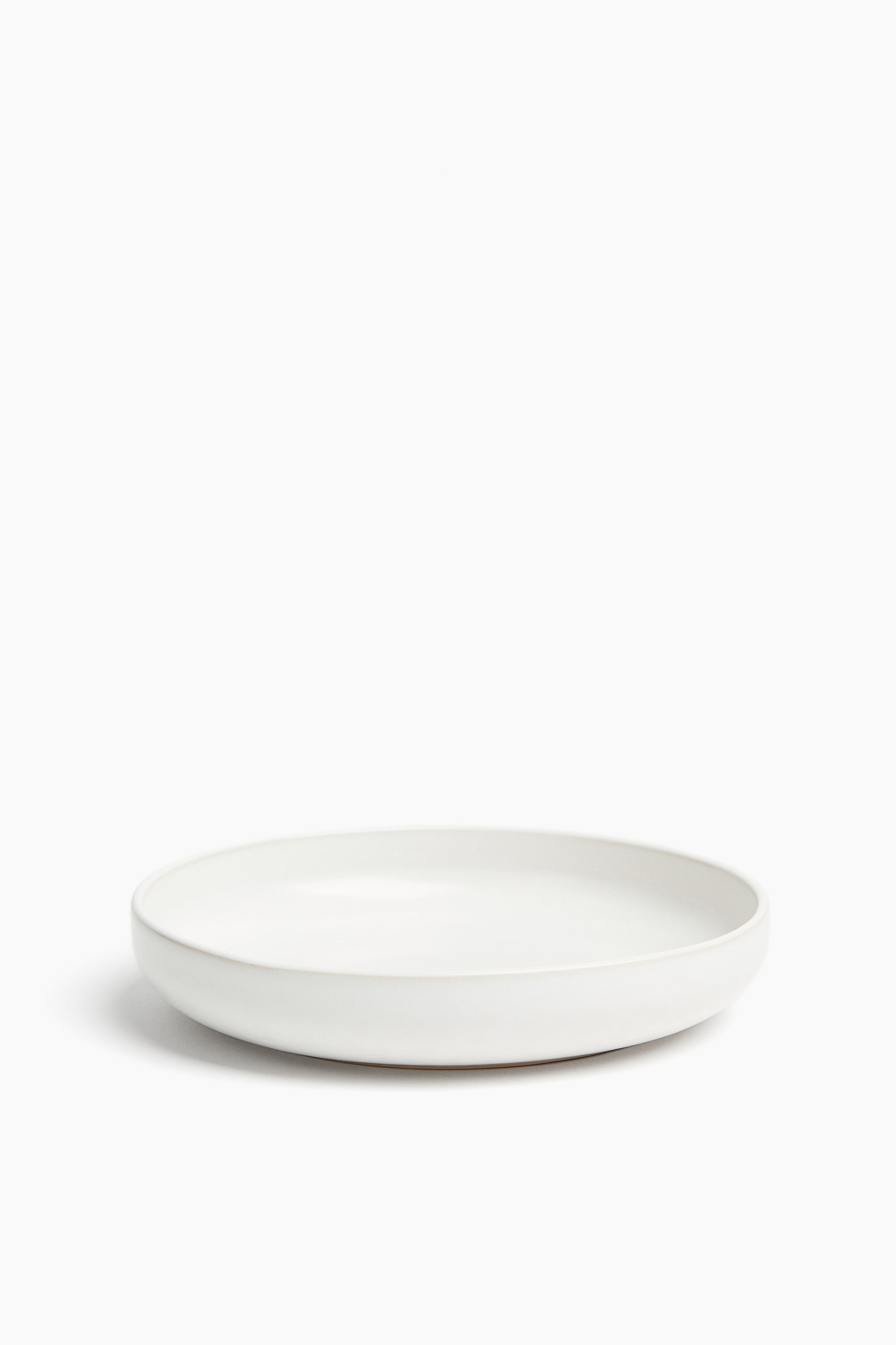 Deep Stoneware Plate - Natural white/glossy - Home All | H&M US