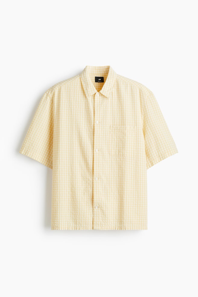 Regular-Fit Short-Sleeved Shirt - Yellow/gingham check/Brown/gingham check/Beige/checked - 1
