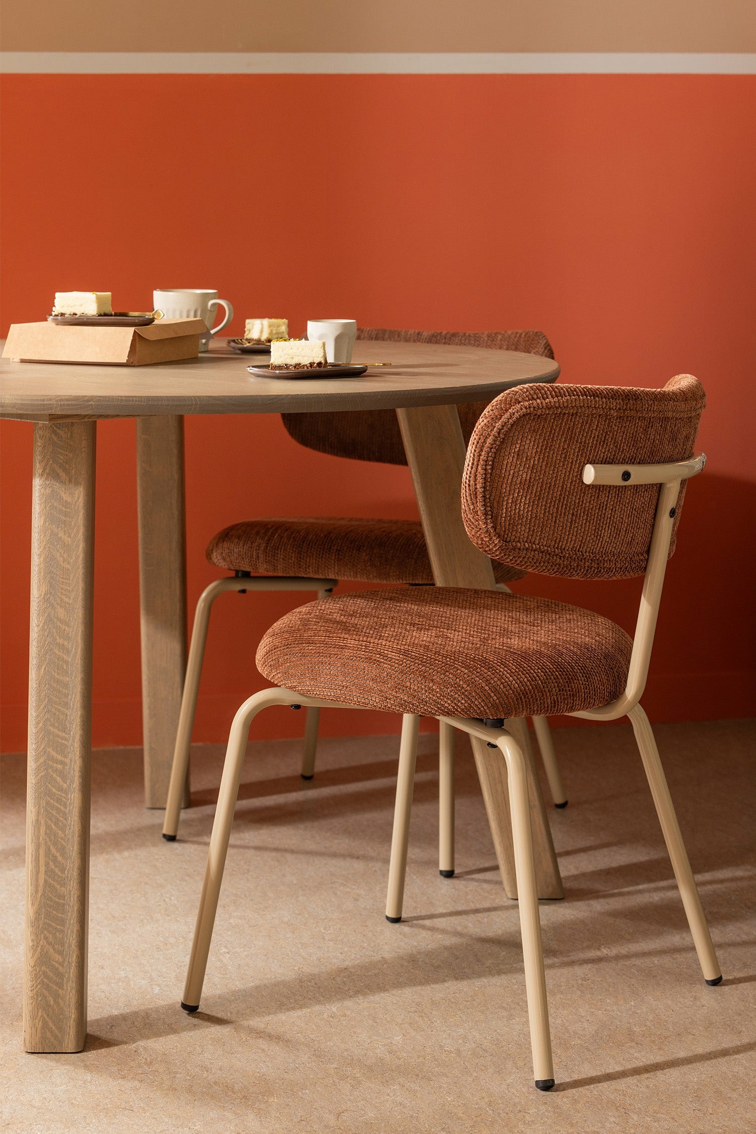 Travis Chaises De Salle À Manger - Set De 2 - Marron/Crème