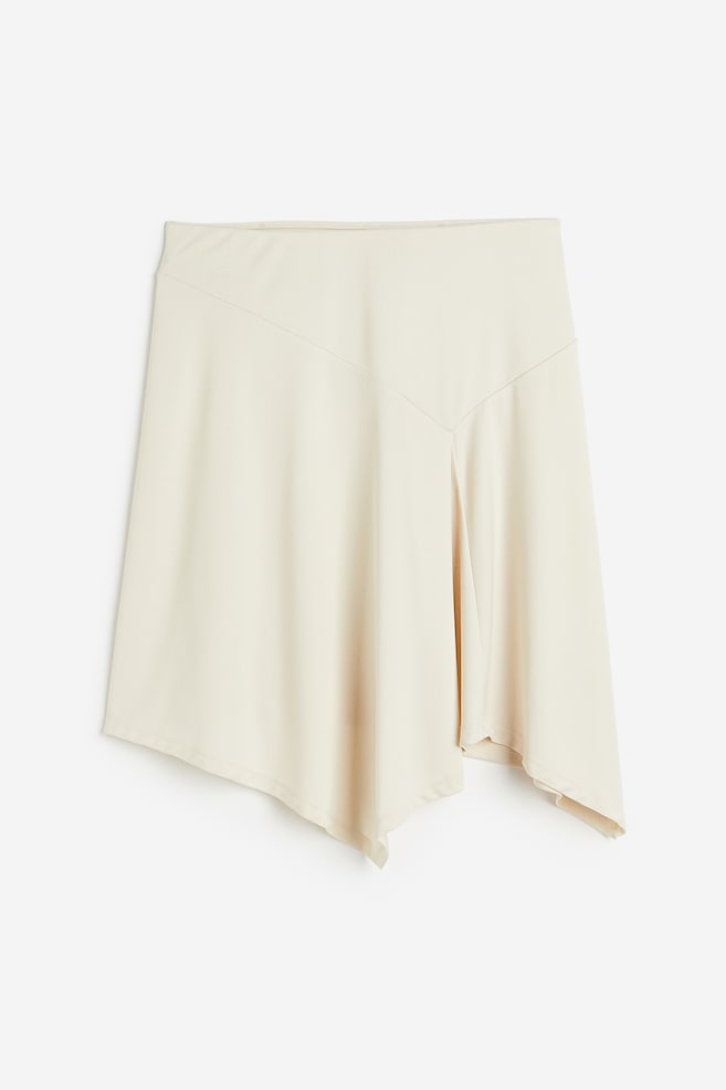 Asymmetric skirt - Cream/Black/Green/Dark beige - 2