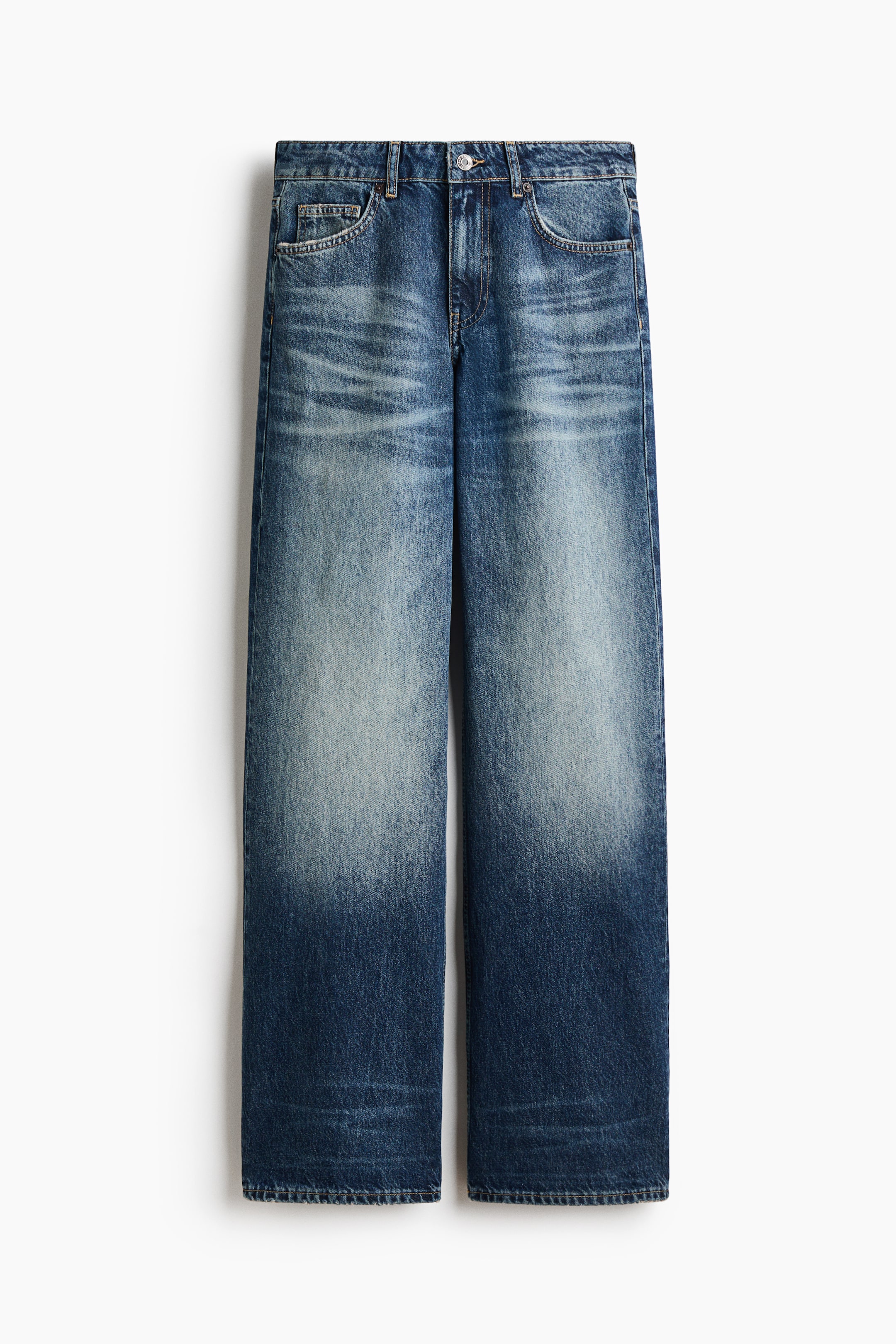 View larger image: Tall Wide Regular Waist Jeans - Denim blue - Ladies | H&M 1