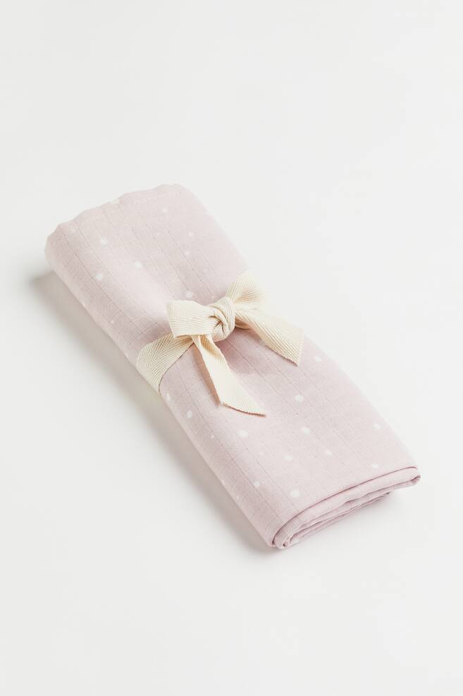 Cotton muslin comfort blanket - Light pink/Spotted/Natural white/Spotted/White/Floral/Light beige/Leopard print/dc/dc/dc/dc/dc/dc/dc - 1