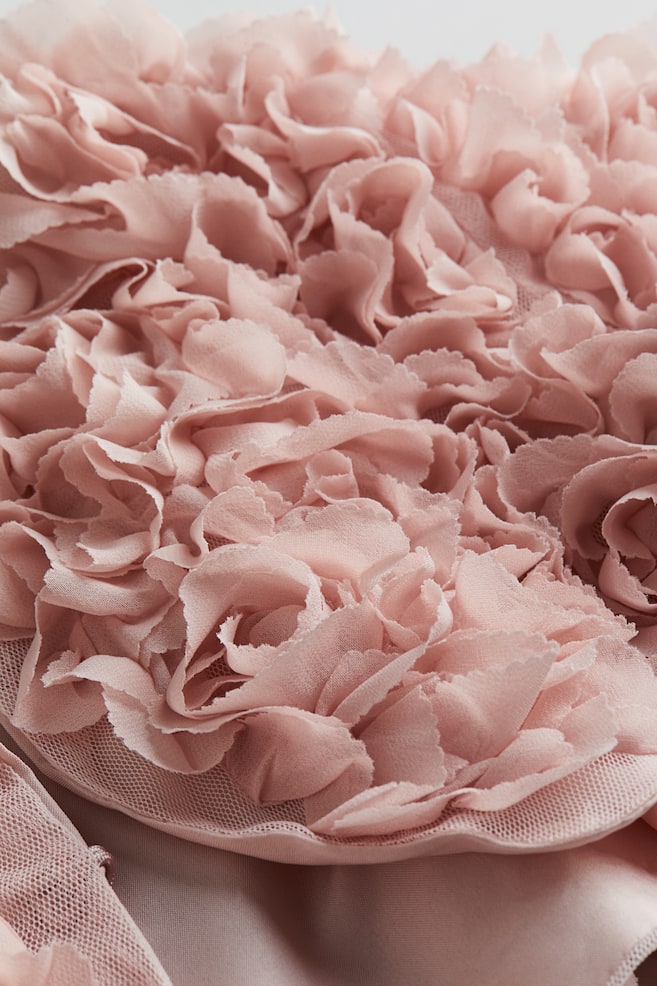 Chiffon flower-covered bolero - Dusty pink - 5