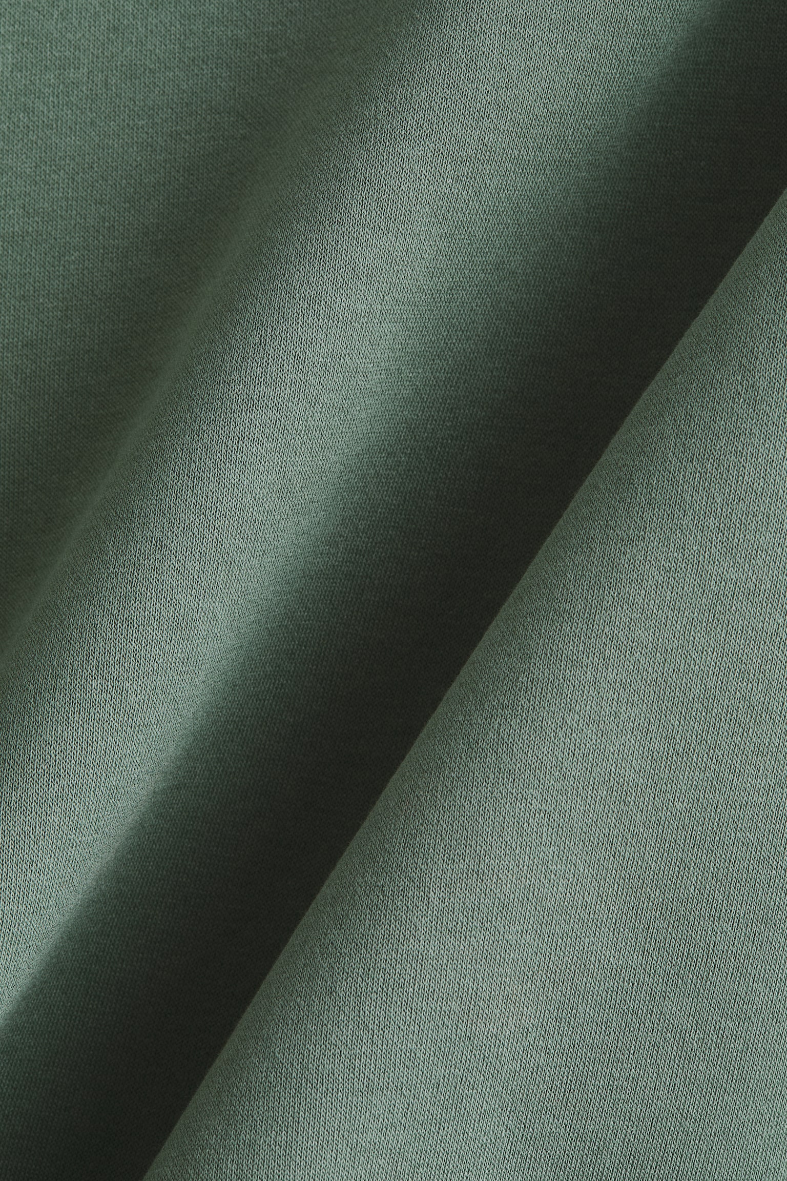 Yarım Fermuarlı Sweatshirt - Tozlu zümrüt yeşili/Koyu gri - 4