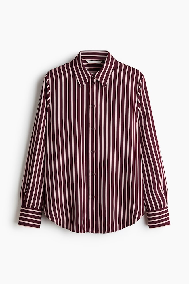 Shirt - Burgundy/Striped/Cream/Pinstriped/Light blue/Pinstriped/Burgundy/Navy blue/Patterned/White - 1