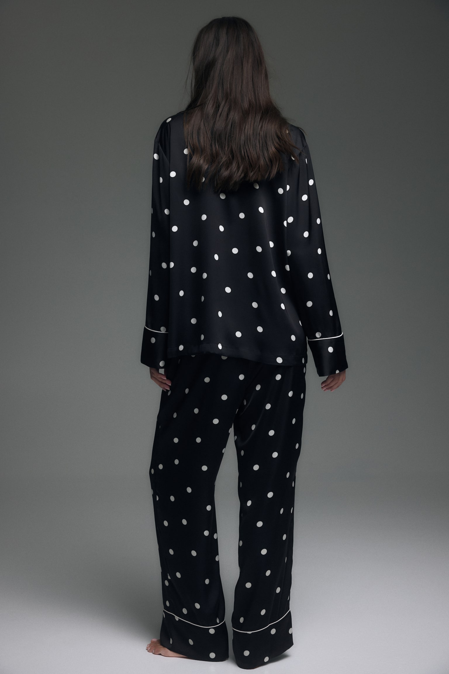 Satin pyjamas - Black/Polka dot/Dark blue/Light blue/Striped - 7