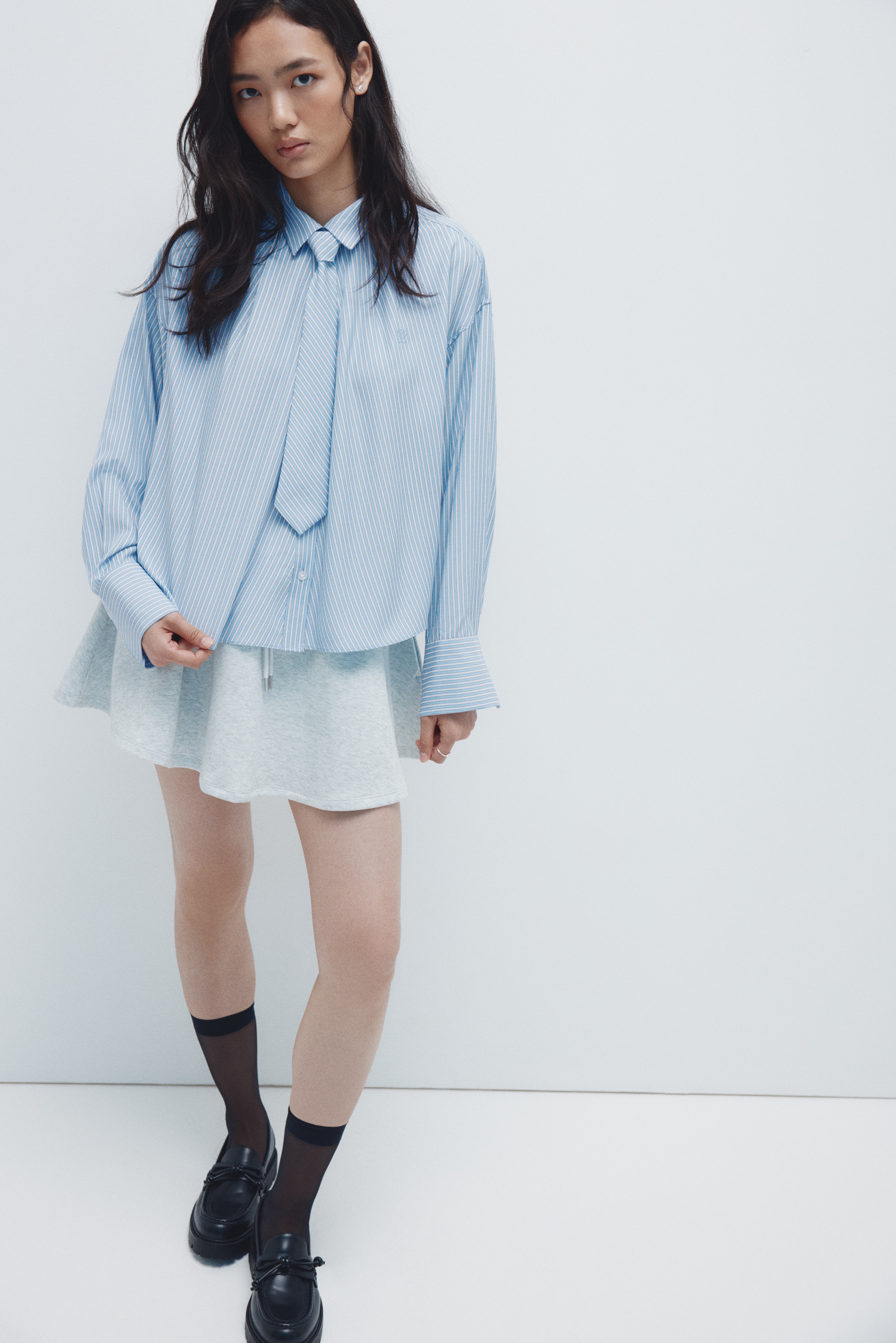 Tie-detail shirt