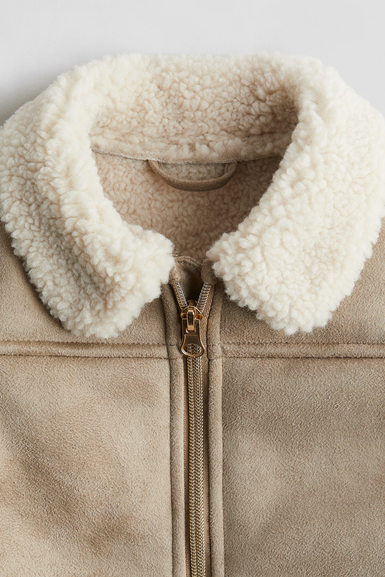 Teddy-detail jacket - Light beige - 2