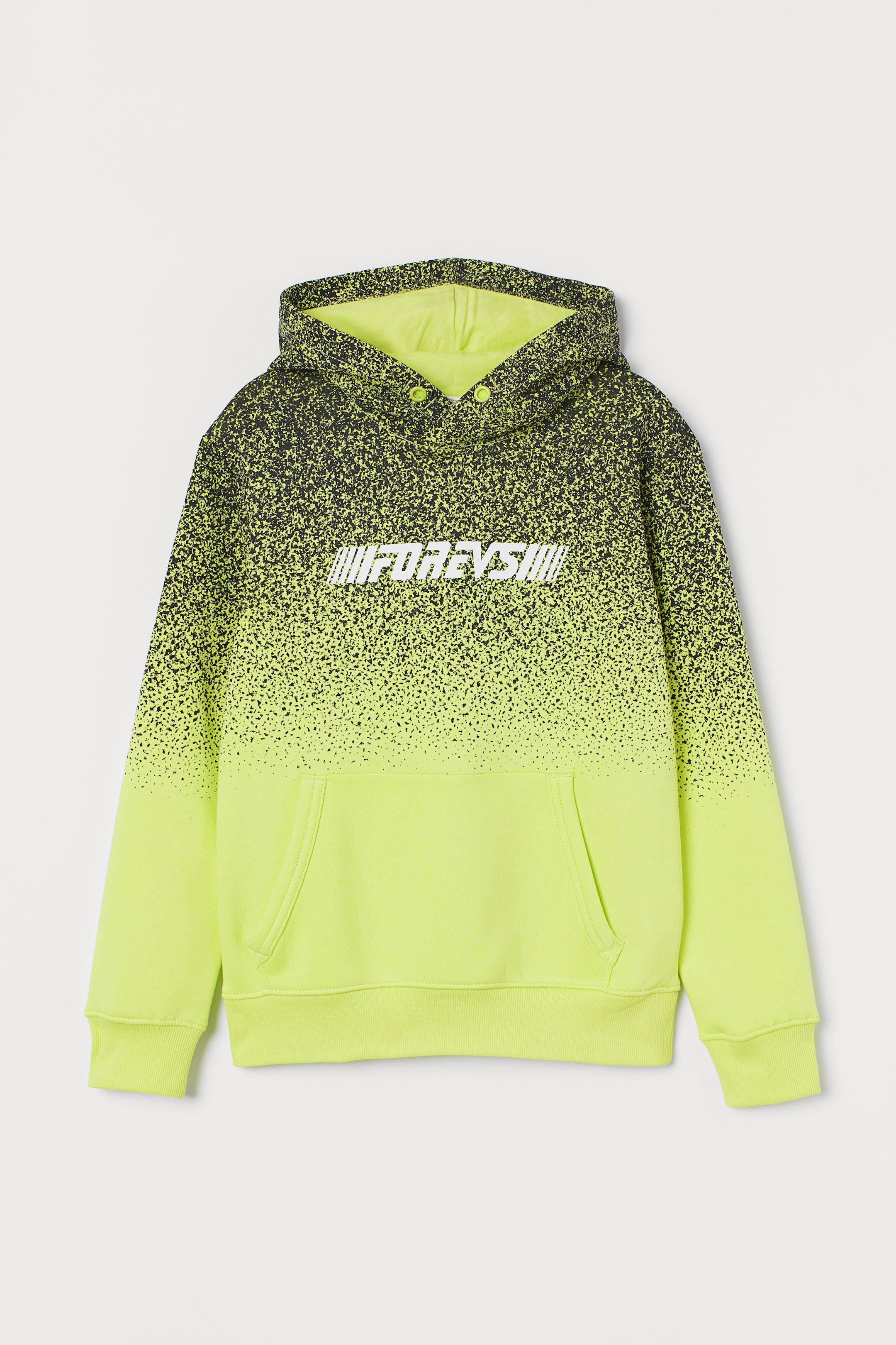 Hoodie Neon yellow/Splatter print Kids H&M HK