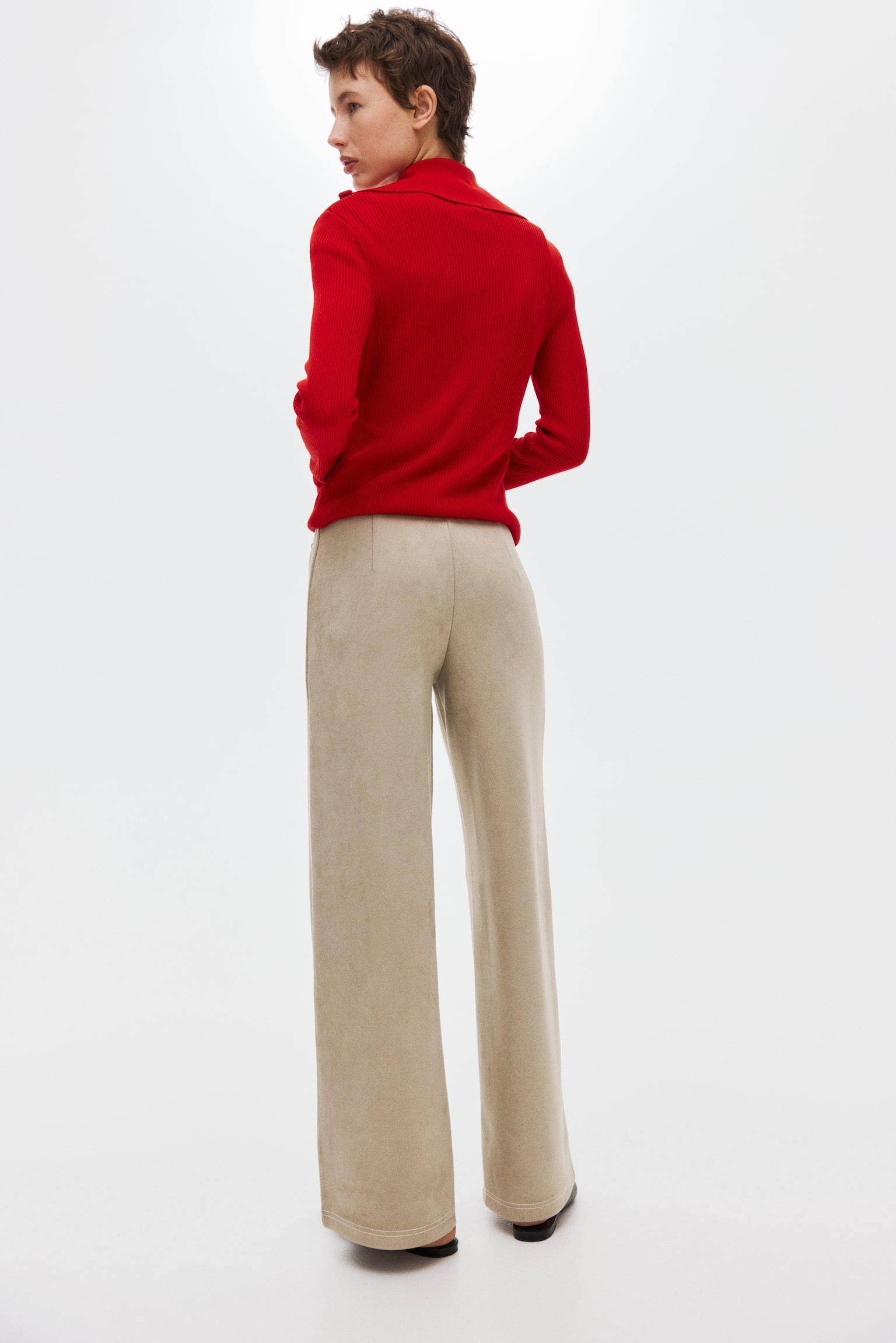 Jersey trousers - Beige/Dark brown/Dark beige - 3