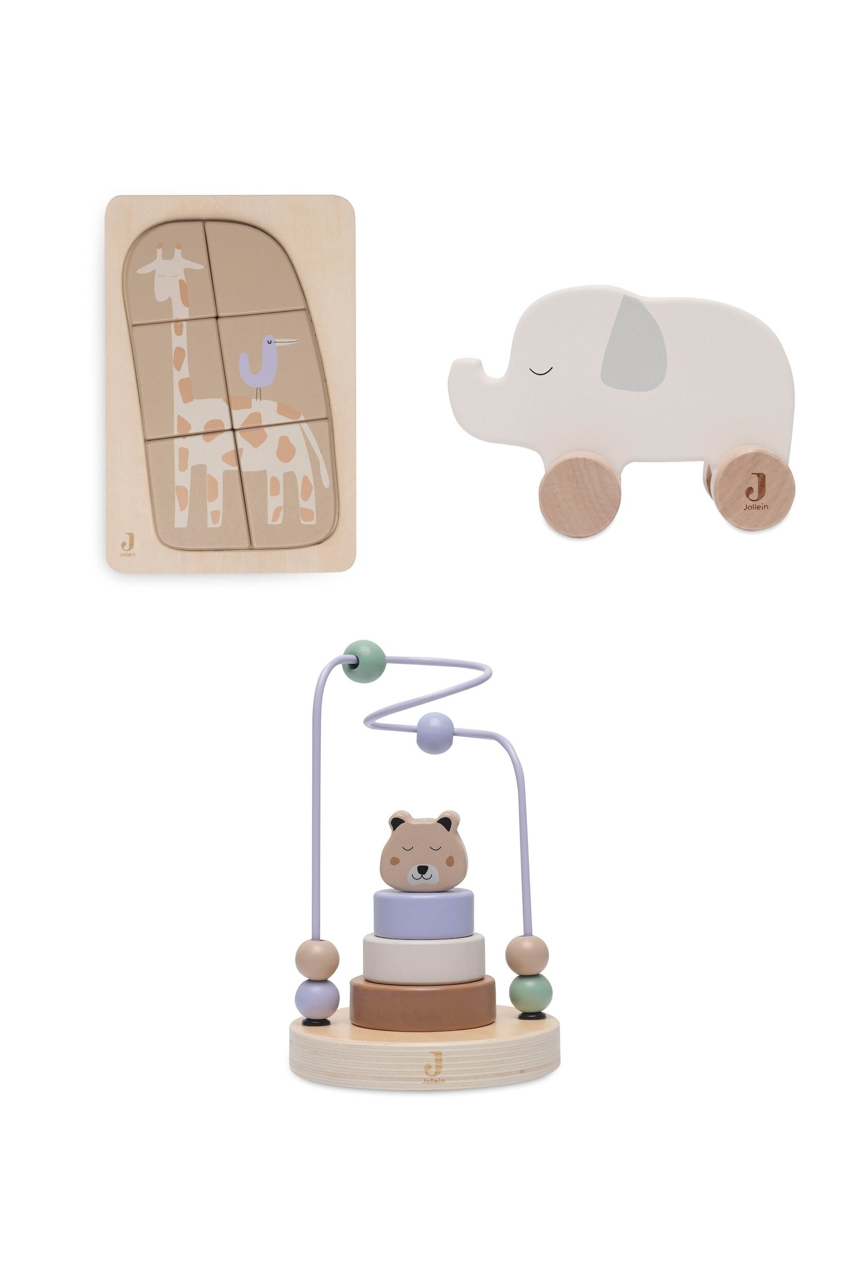 Baby - Jollein - Houten Speelset - 3-pack - Elephant