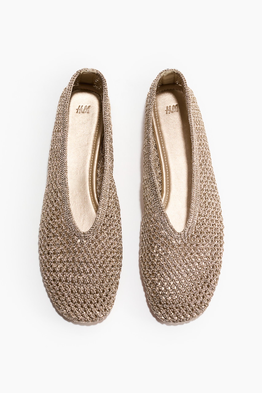 Braided Flats - Gold-colored