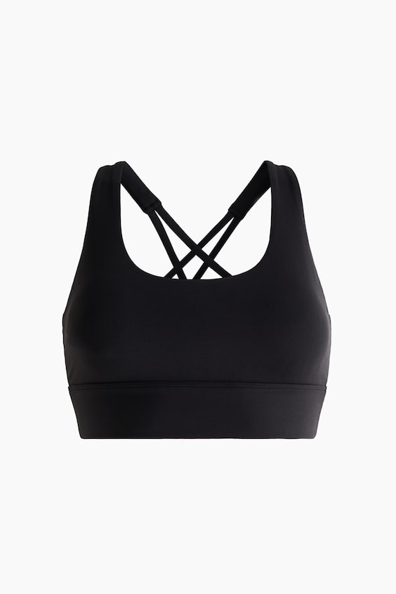 Спортивное бра SoftMove™, средняя поддержка — H&M, цвет: Чёрный